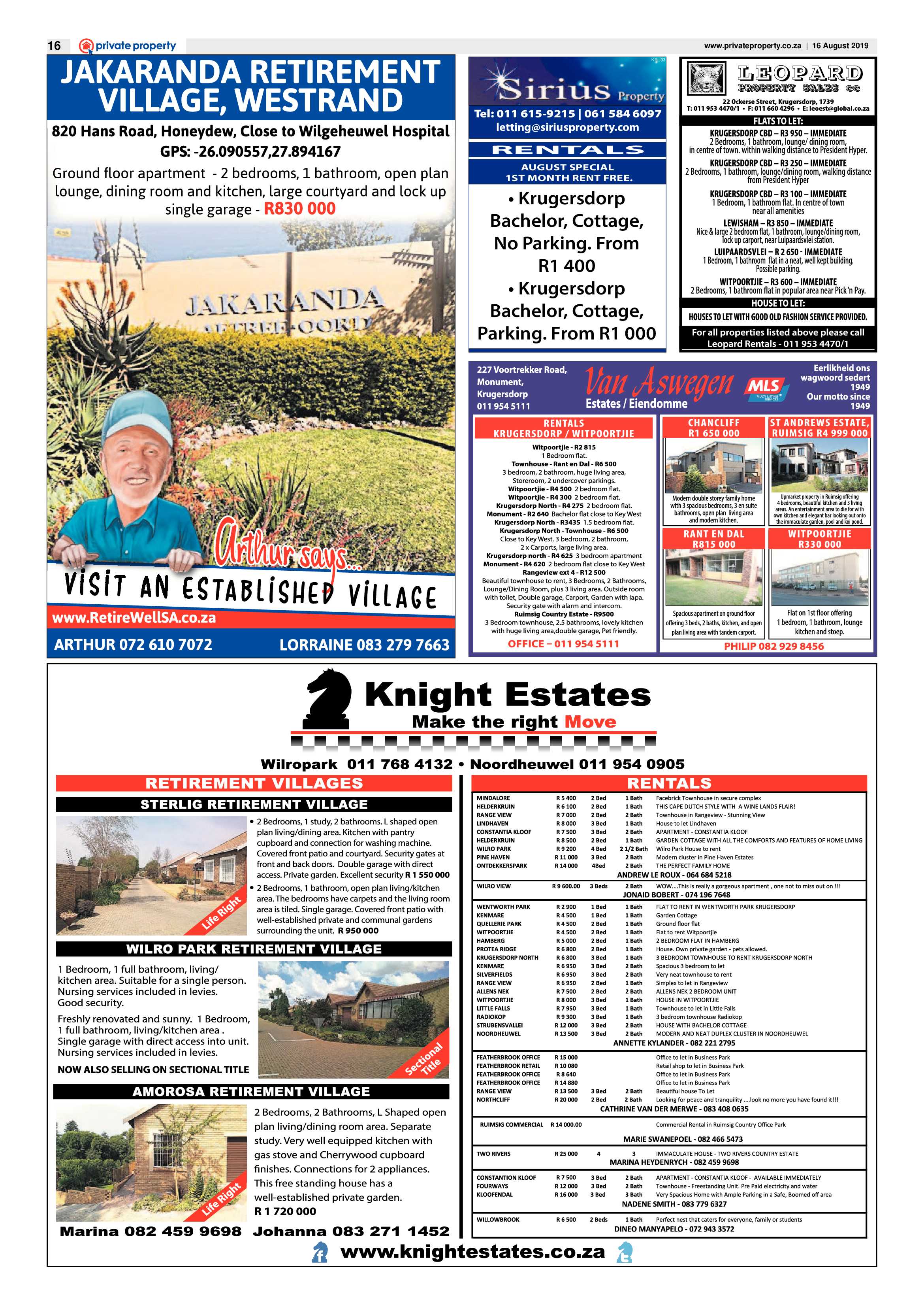 Krugersdorp News 16 August 2019 page 16