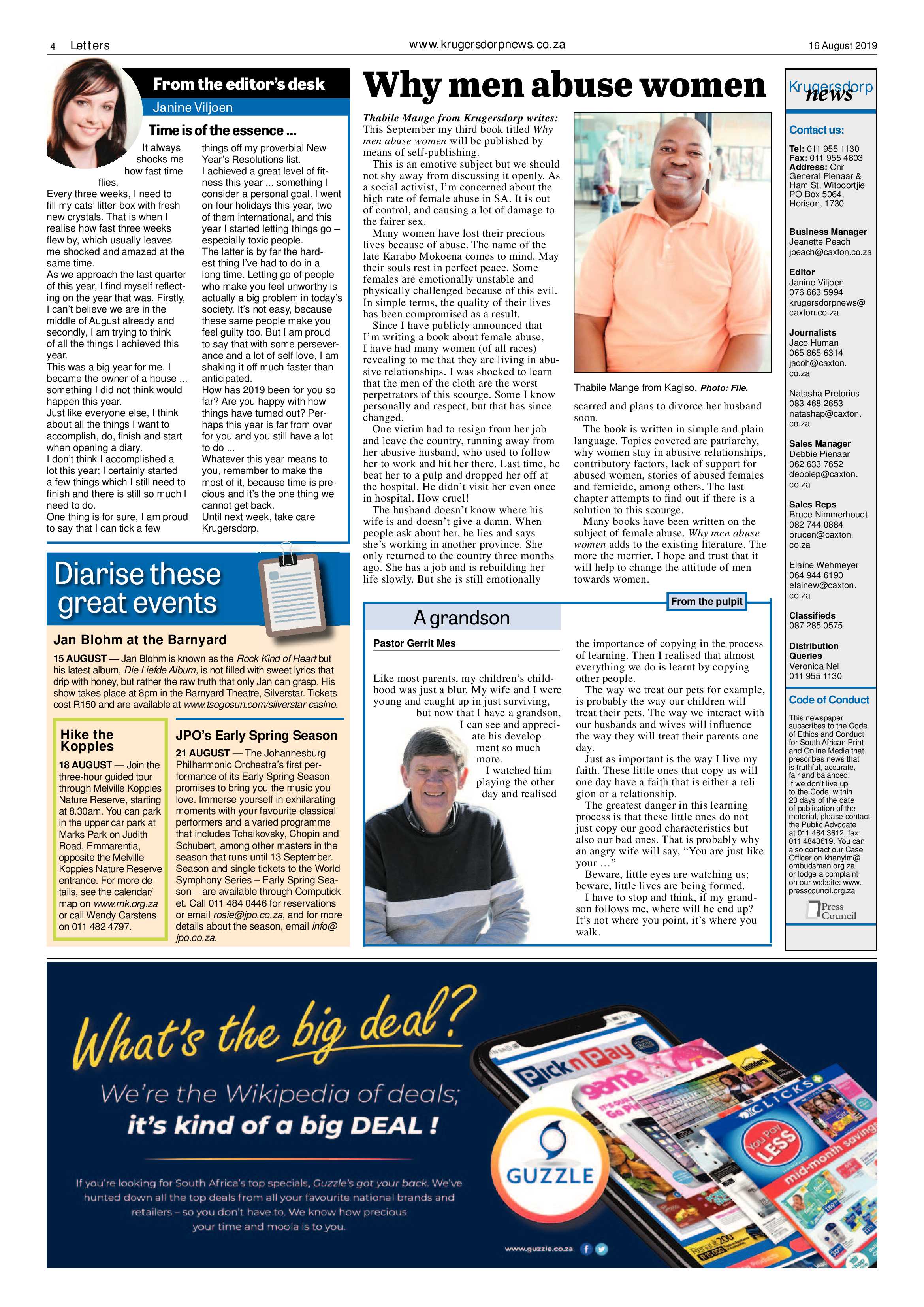 Krugersdorp News 16 August 2019 page 4