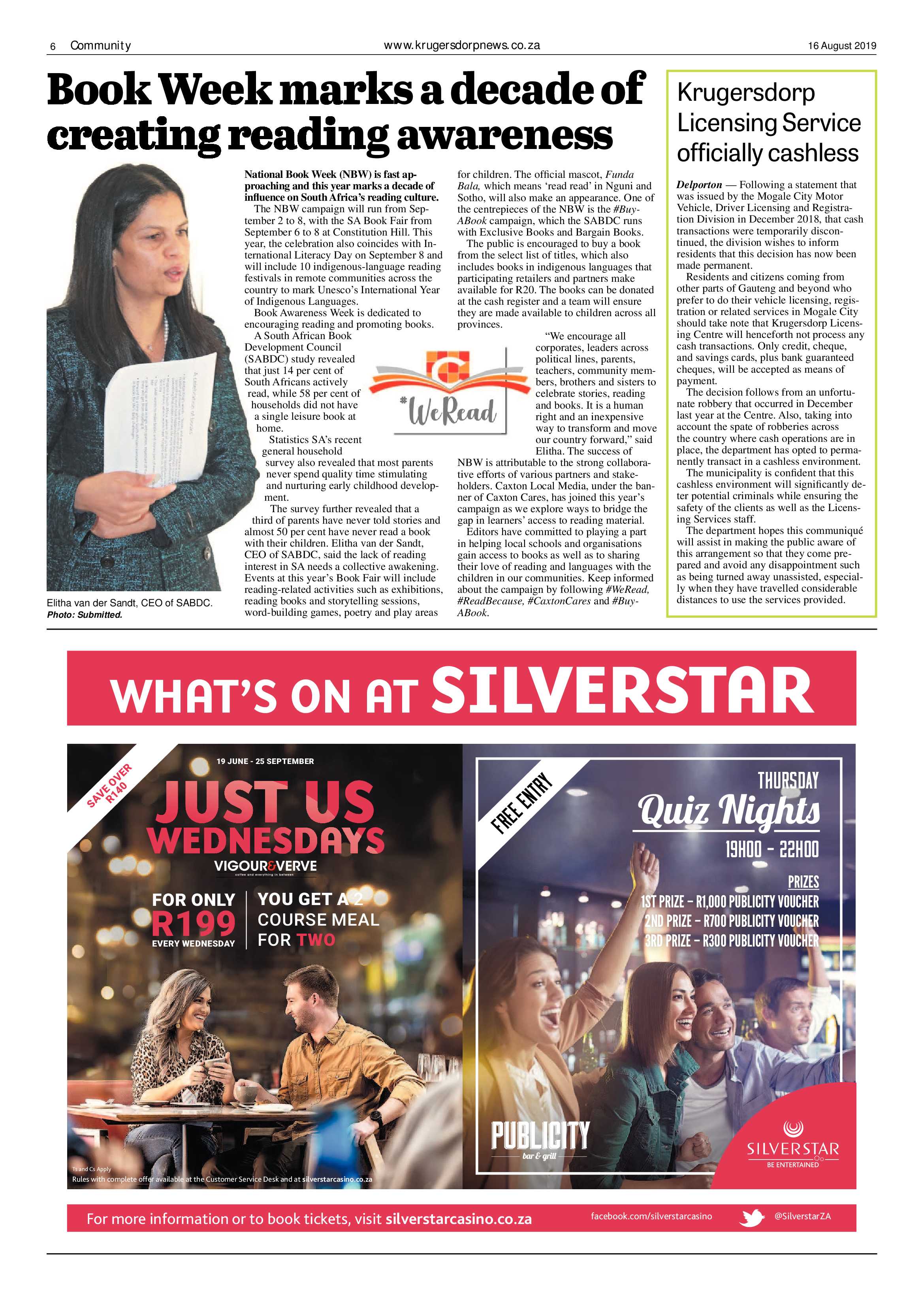 Krugersdorp News 16 August 2019 page 6