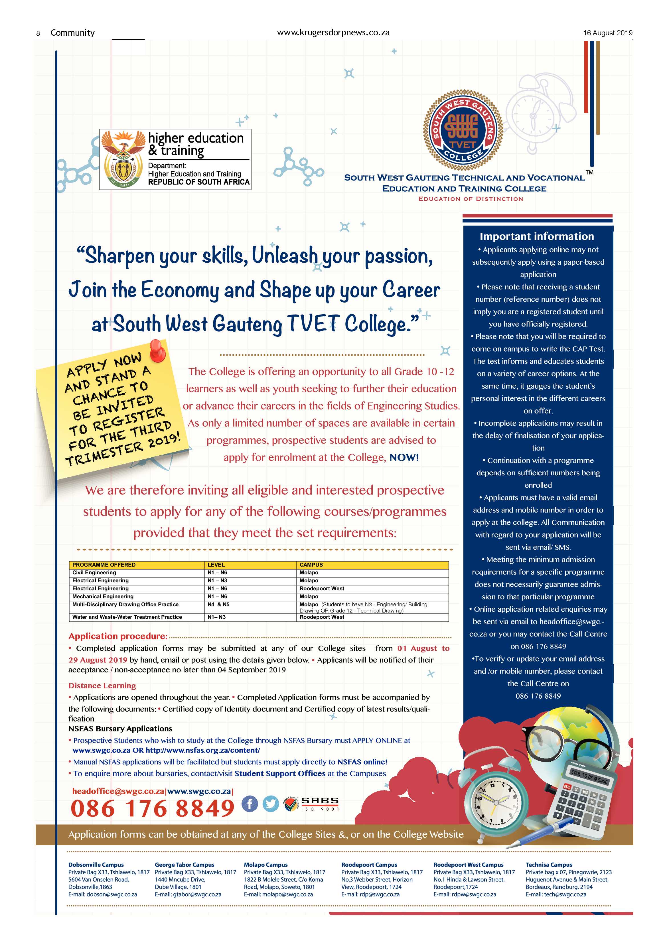 Krugersdorp News 16 August 2019 page 8