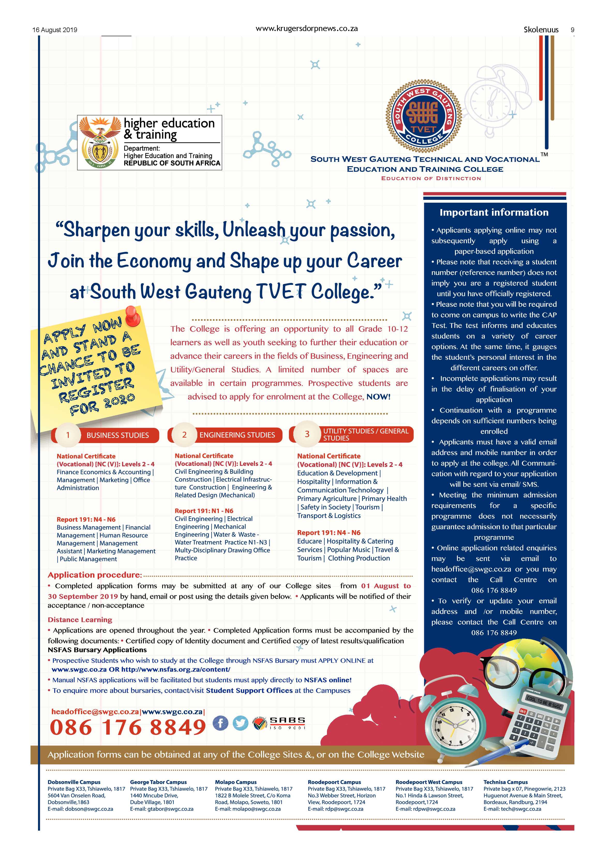 Krugersdorp News 16 August 2019 page 9