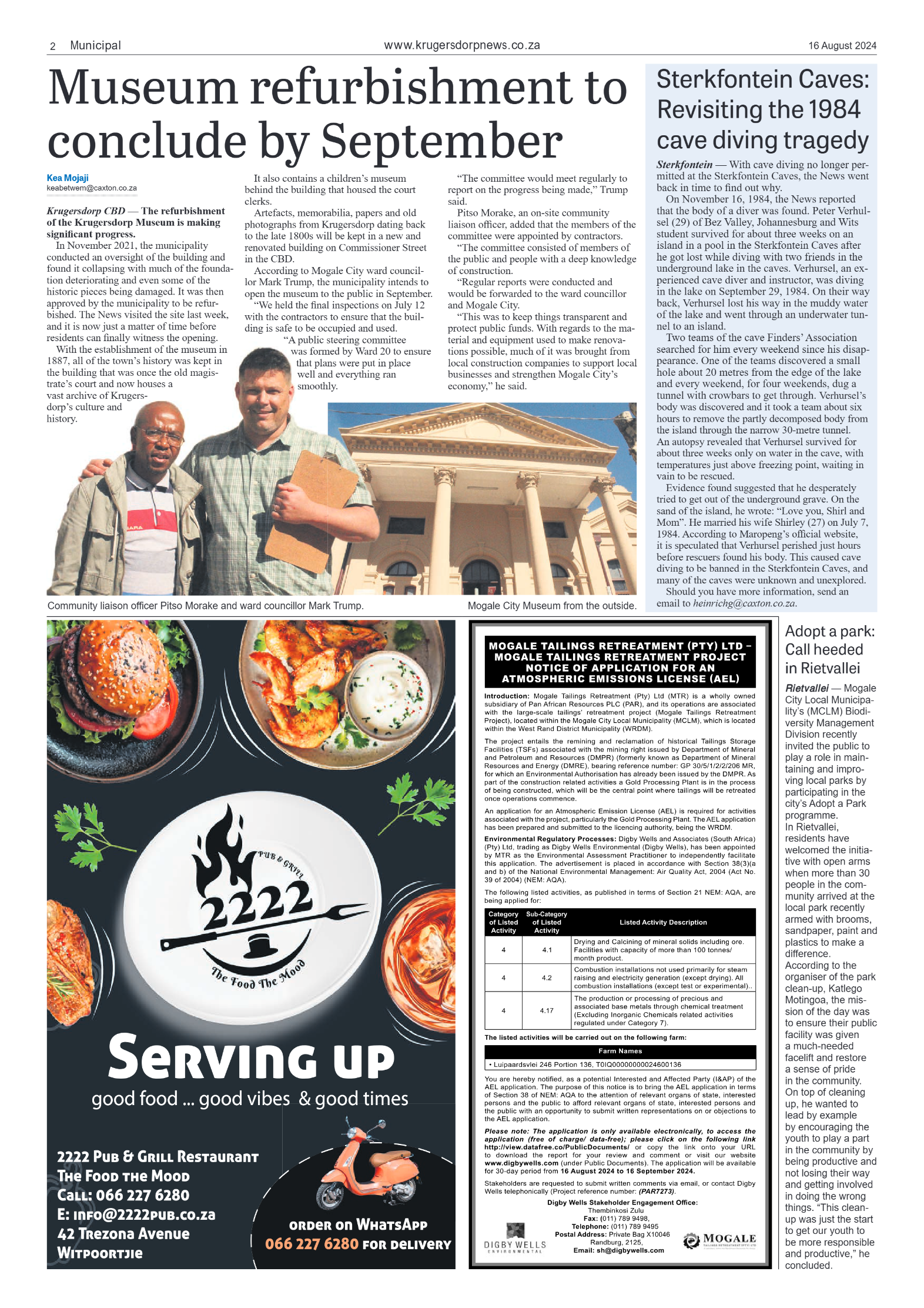 Krugersdorp News 16 August 2024 page 2