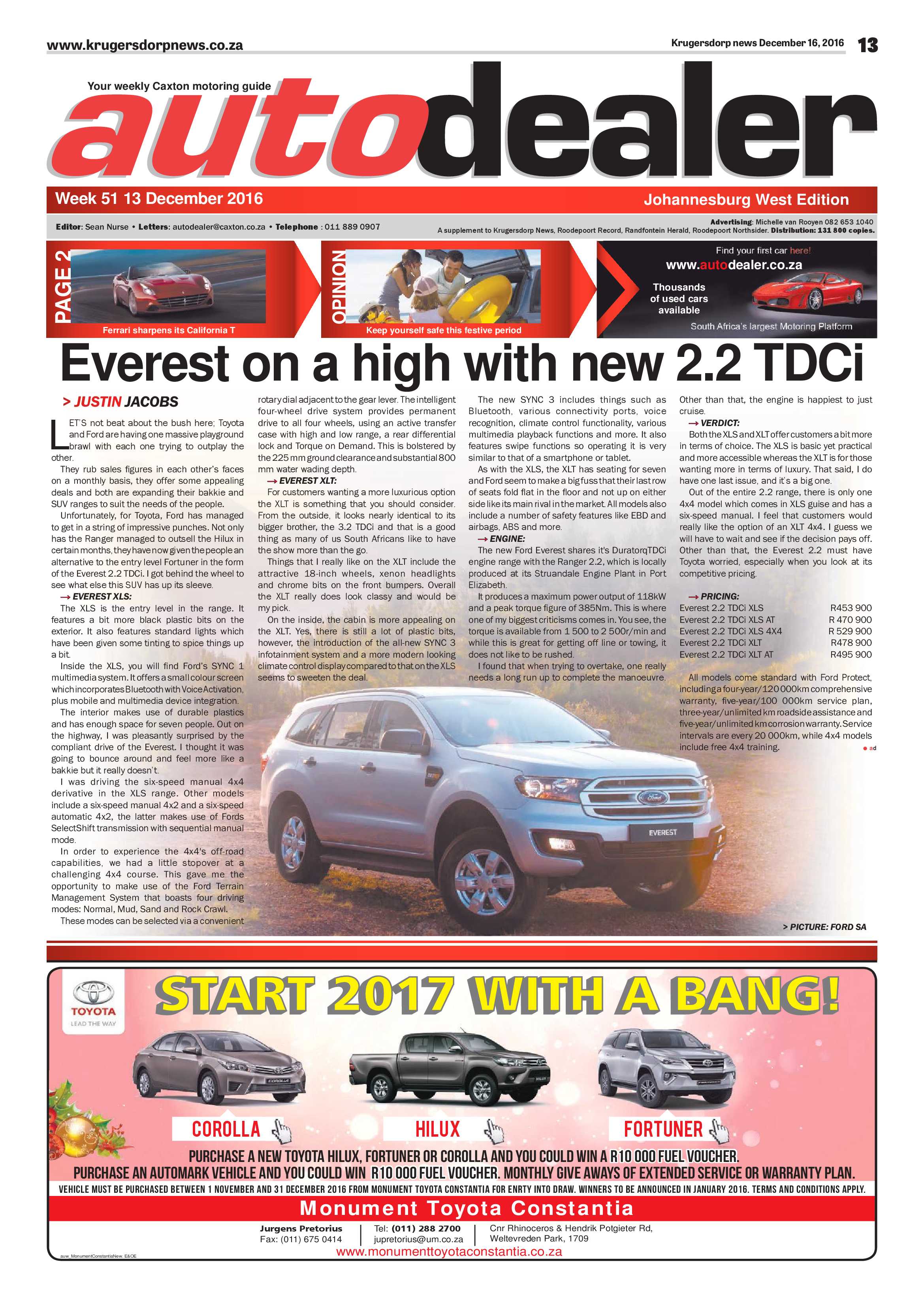 Krugersdorp News 16 December 2016 page 13