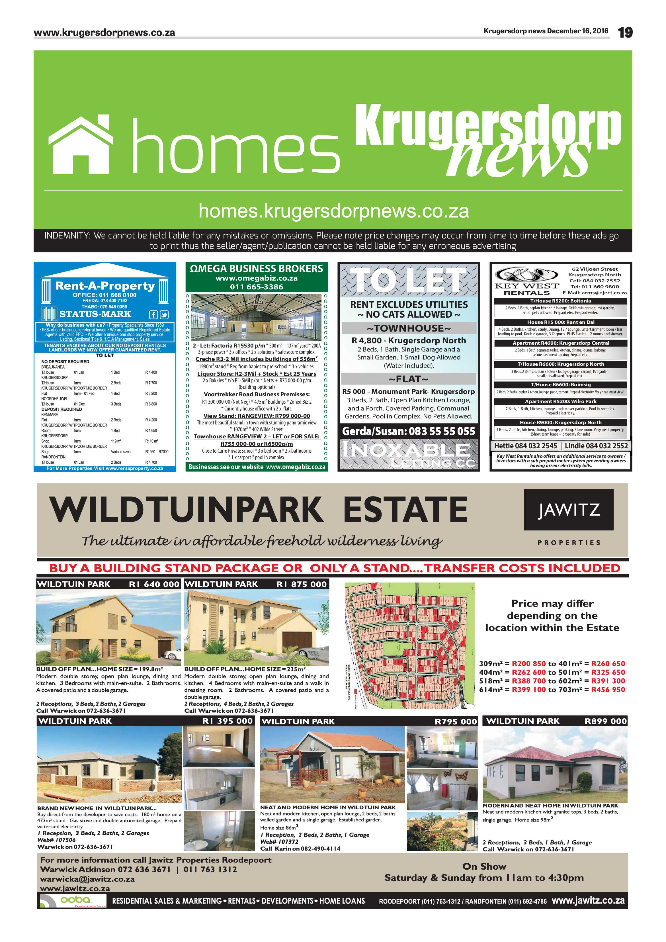 Krugersdorp News 16 December 2016 page 19