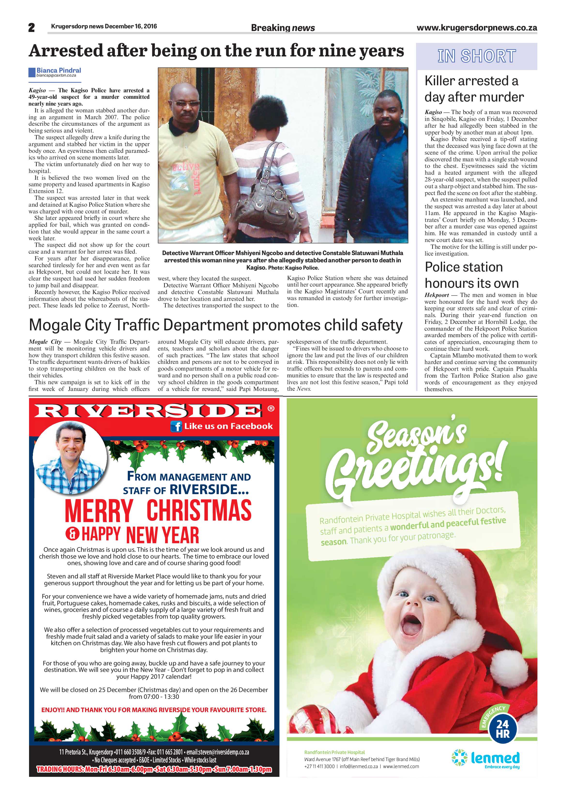 Krugersdorp News 16 December 2016 page 2