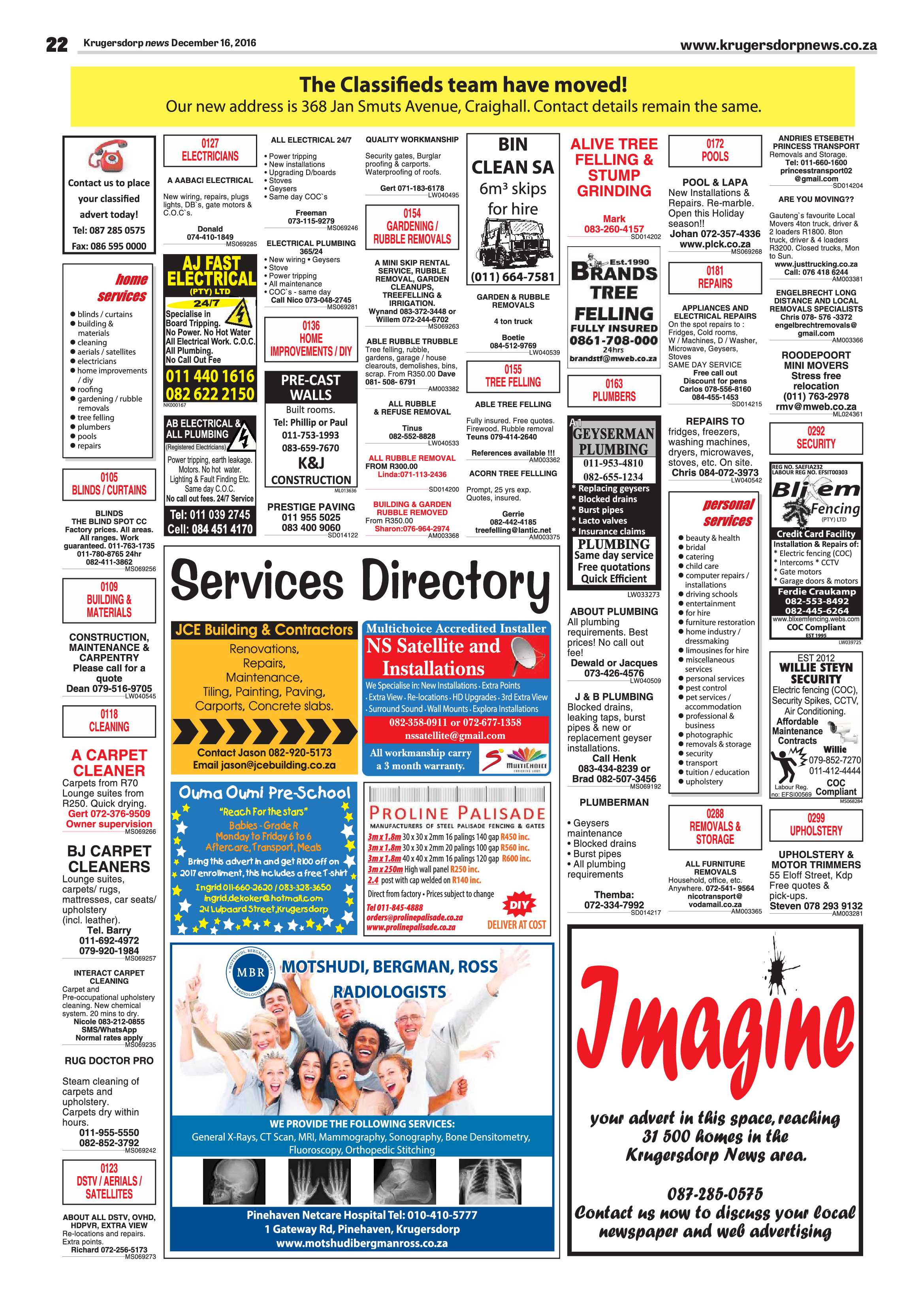 Krugersdorp News 16 December 2016 page 22