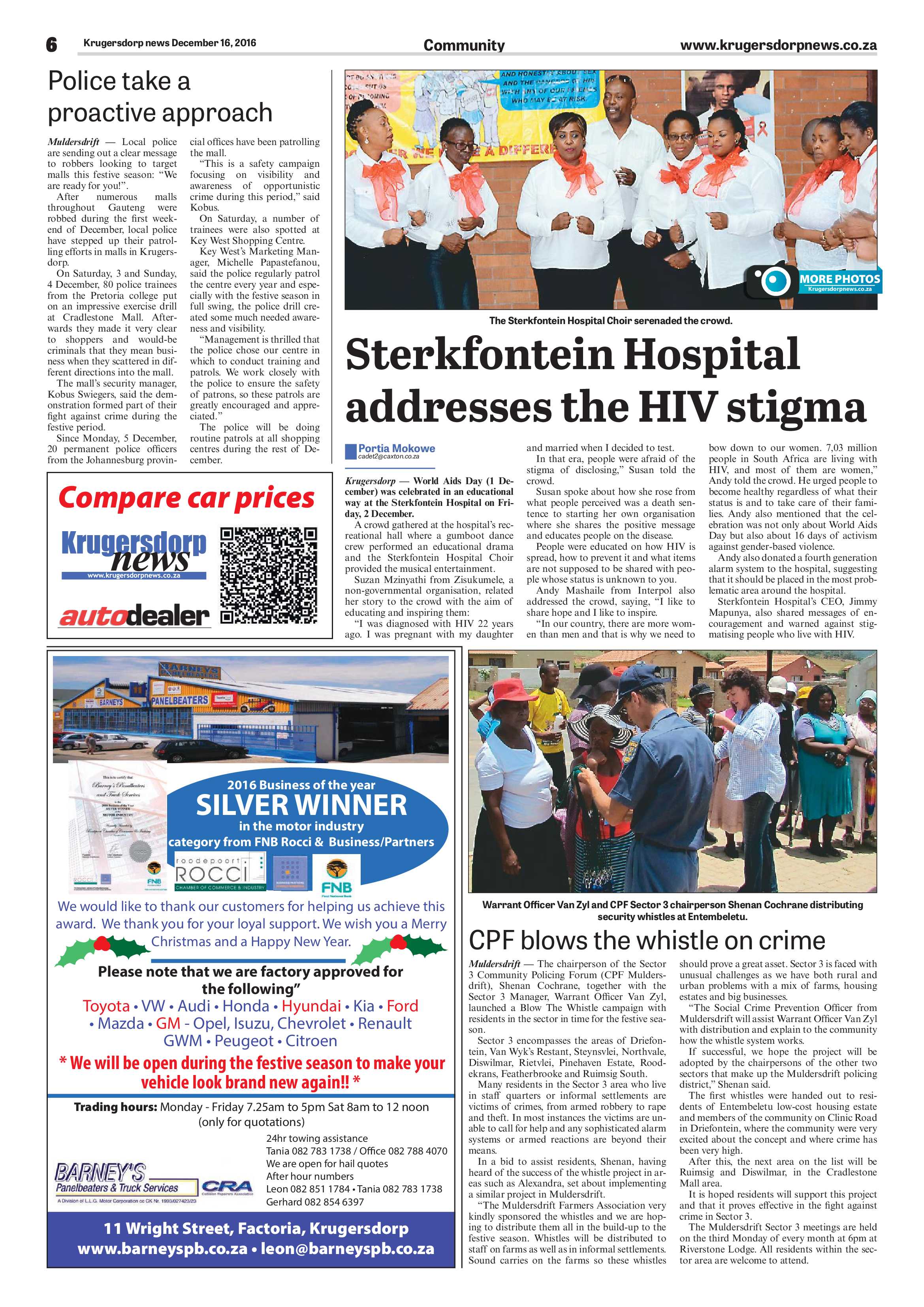 Krugersdorp News 16 December 2016 page 6