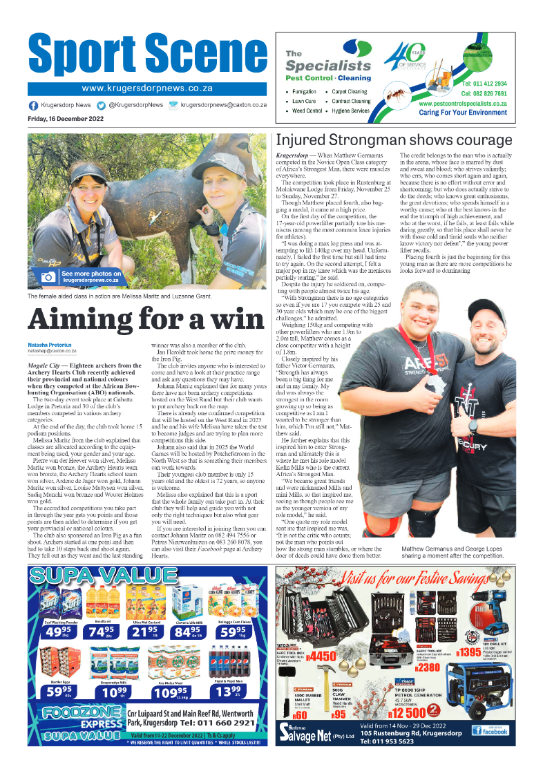 Krugersdorp News 16 December 2022 page 12