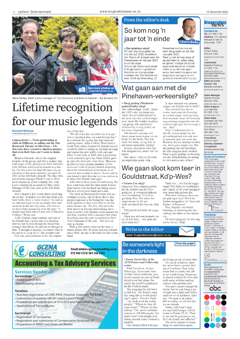 Krugersdorp News 16 December 2022 page 4
