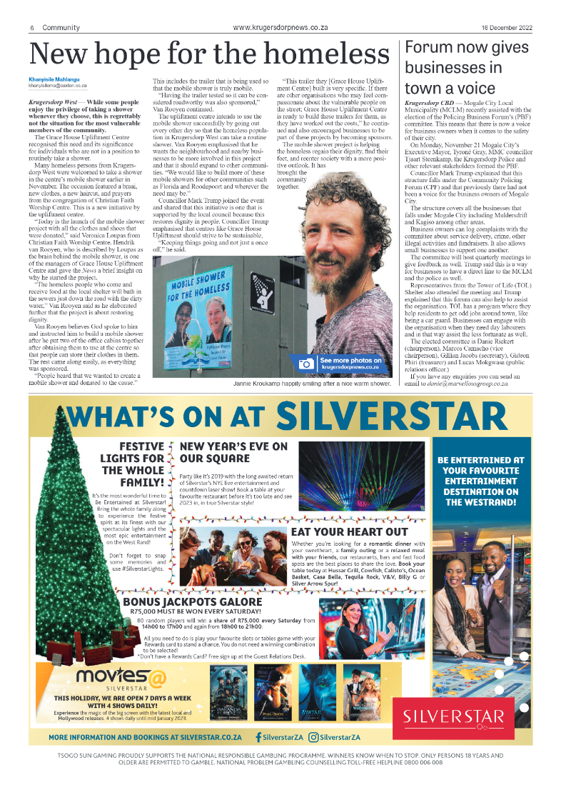 Krugersdorp News 16 December 2022 page 6