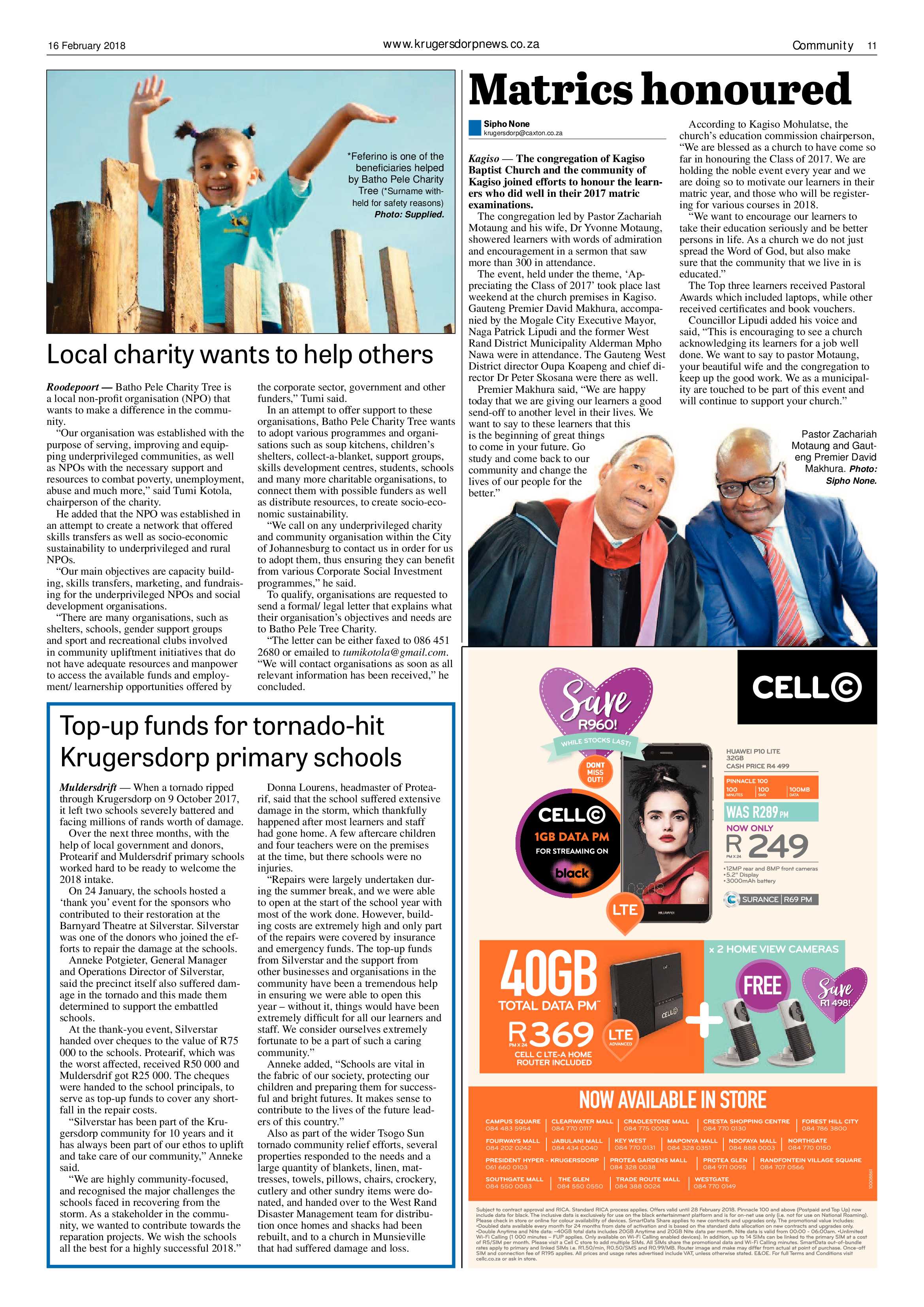 Krugersdorp News 16 February 2018 page 11