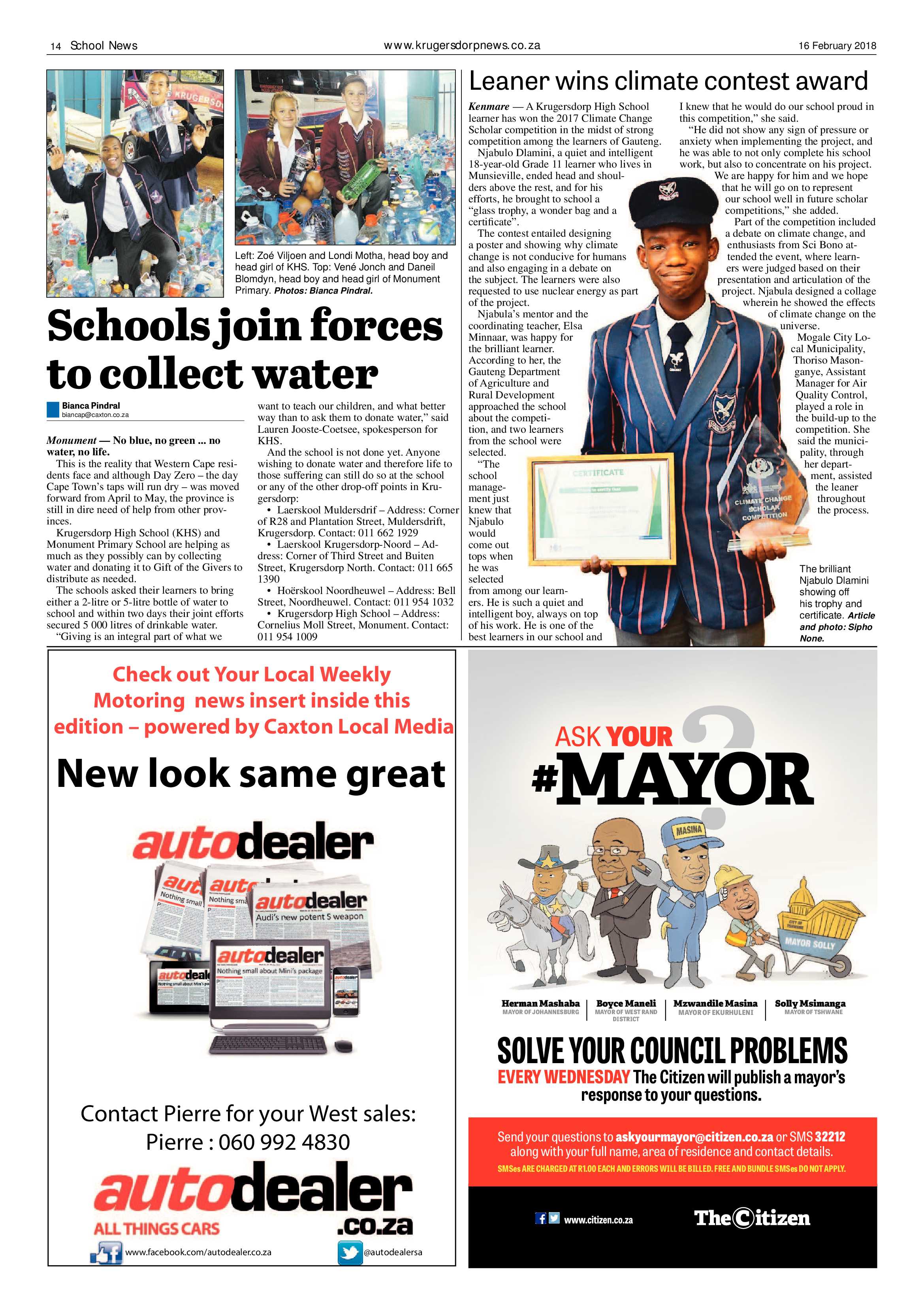 Krugersdorp News 16 February 2018 page 14