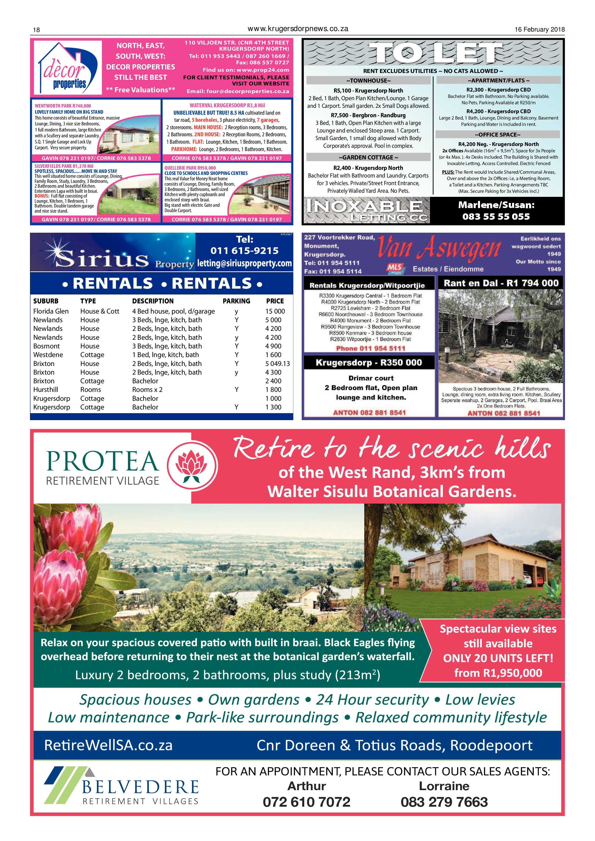 Krugersdorp News 16 February 2018 page 18