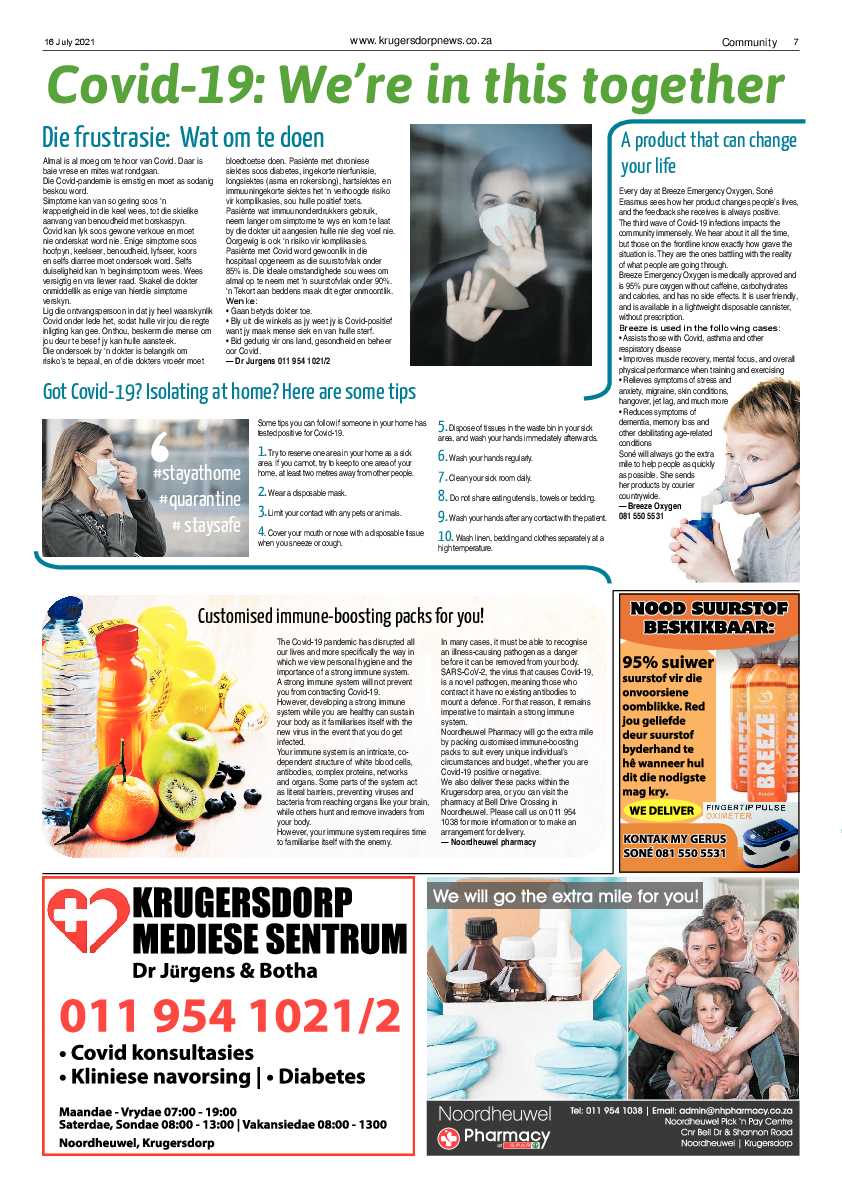 Krugersdorp News 16 July 2021 page 7