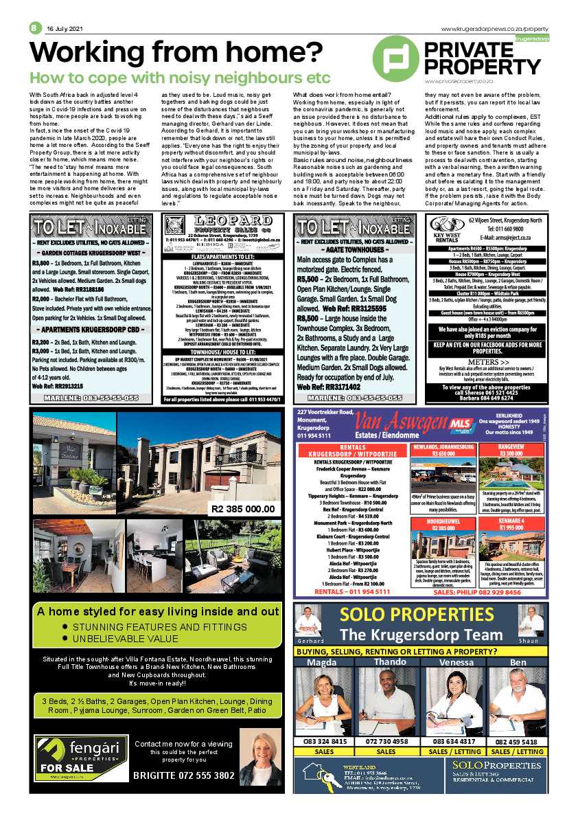 Krugersdorp News 16 July 2021 page 8