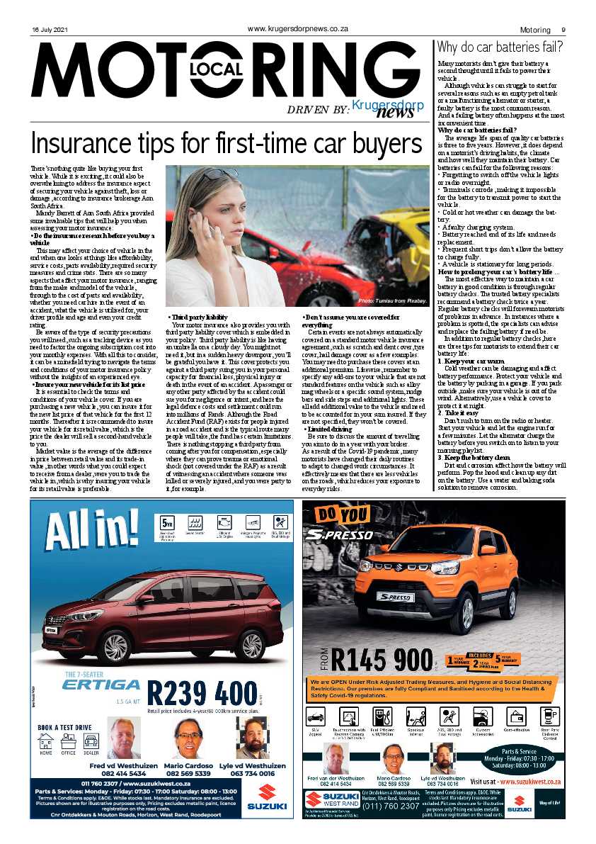 Krugersdorp News 16 July 2021 page 9