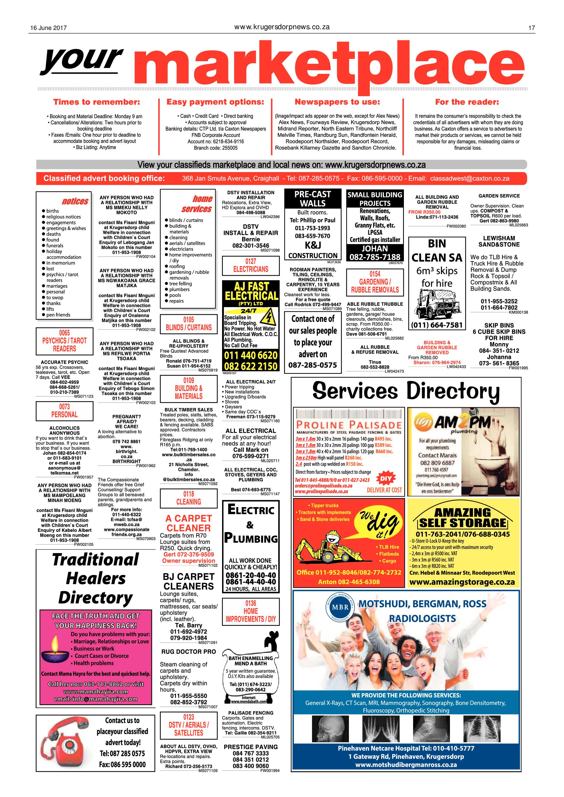 Krugersdorp News 16 June 2017 page 17