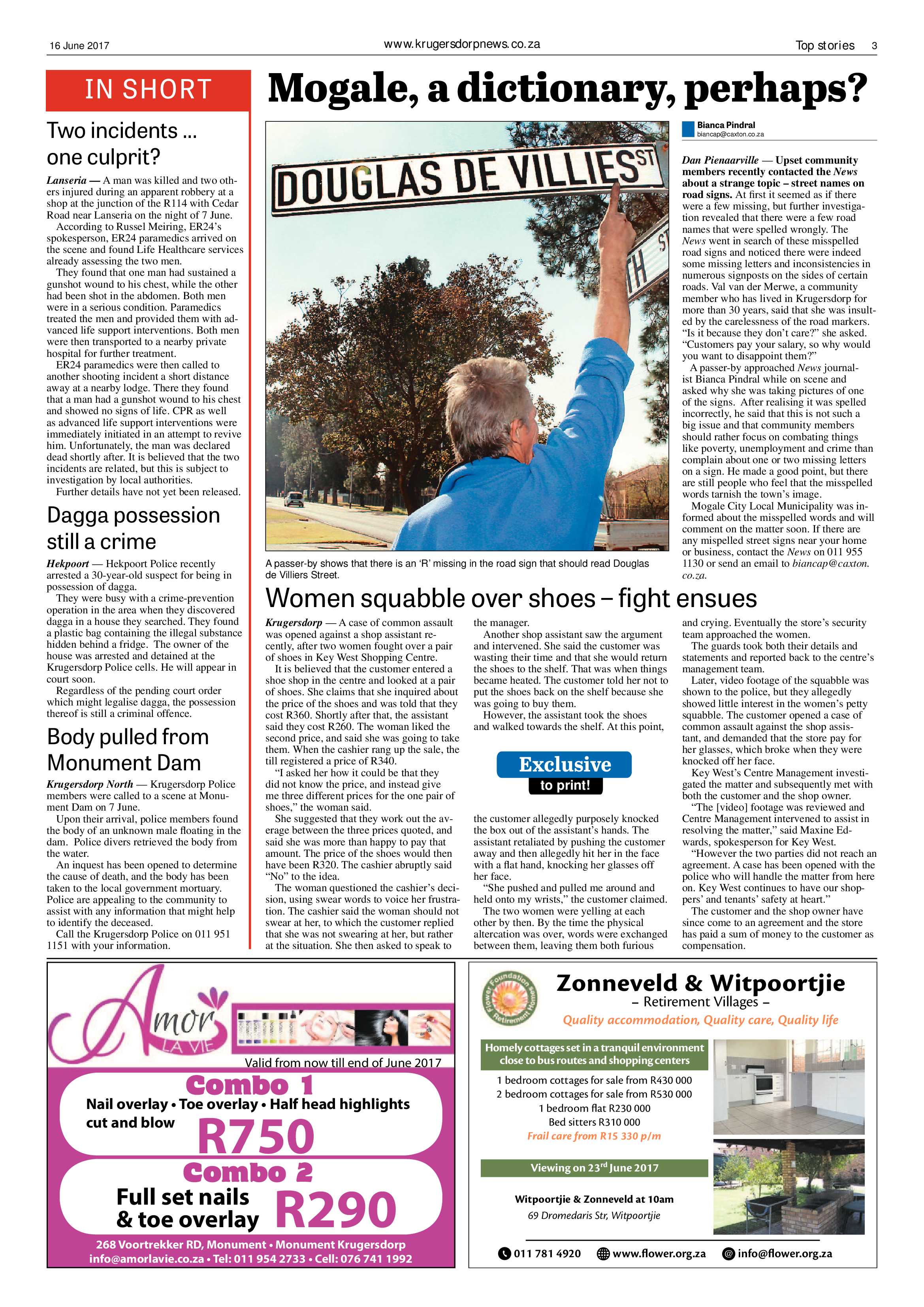 Krugersdorp News 16 June 2017 page 3