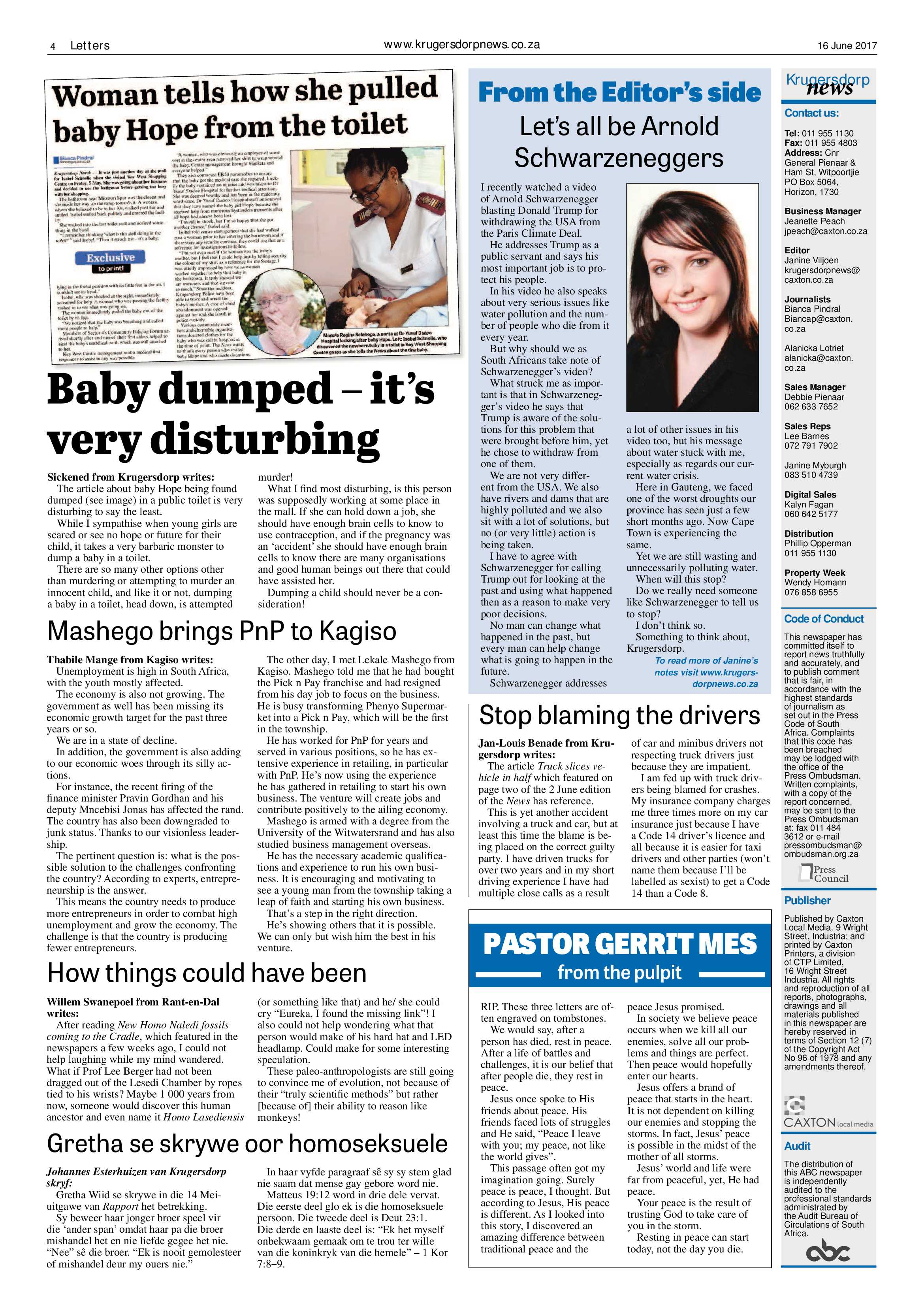 Krugersdorp News 16 June 2017 page 4