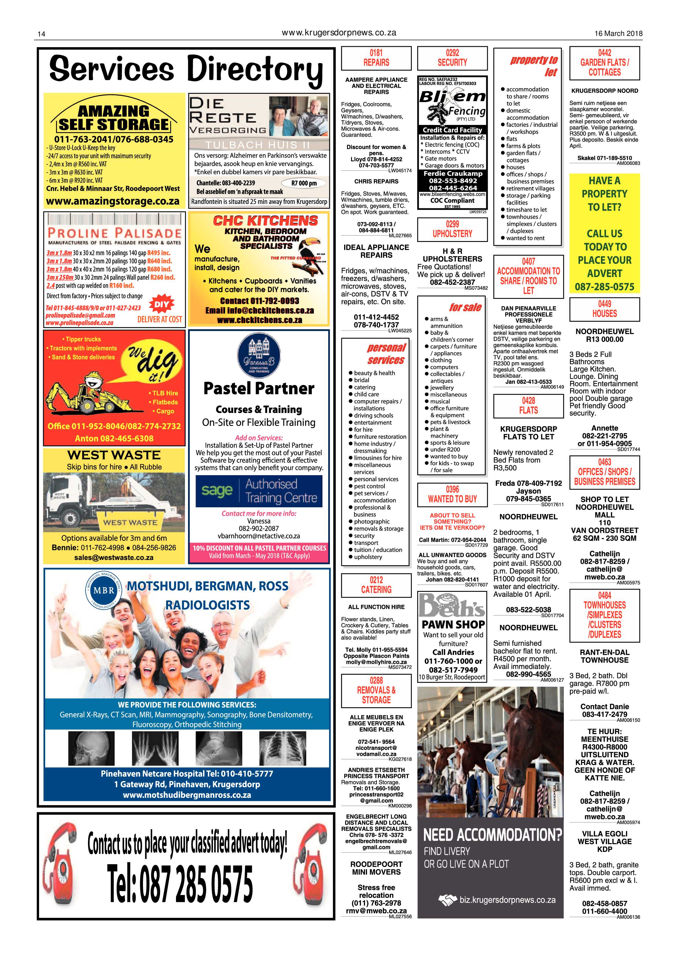 Krugersdorp News 16 March 2018 page 14