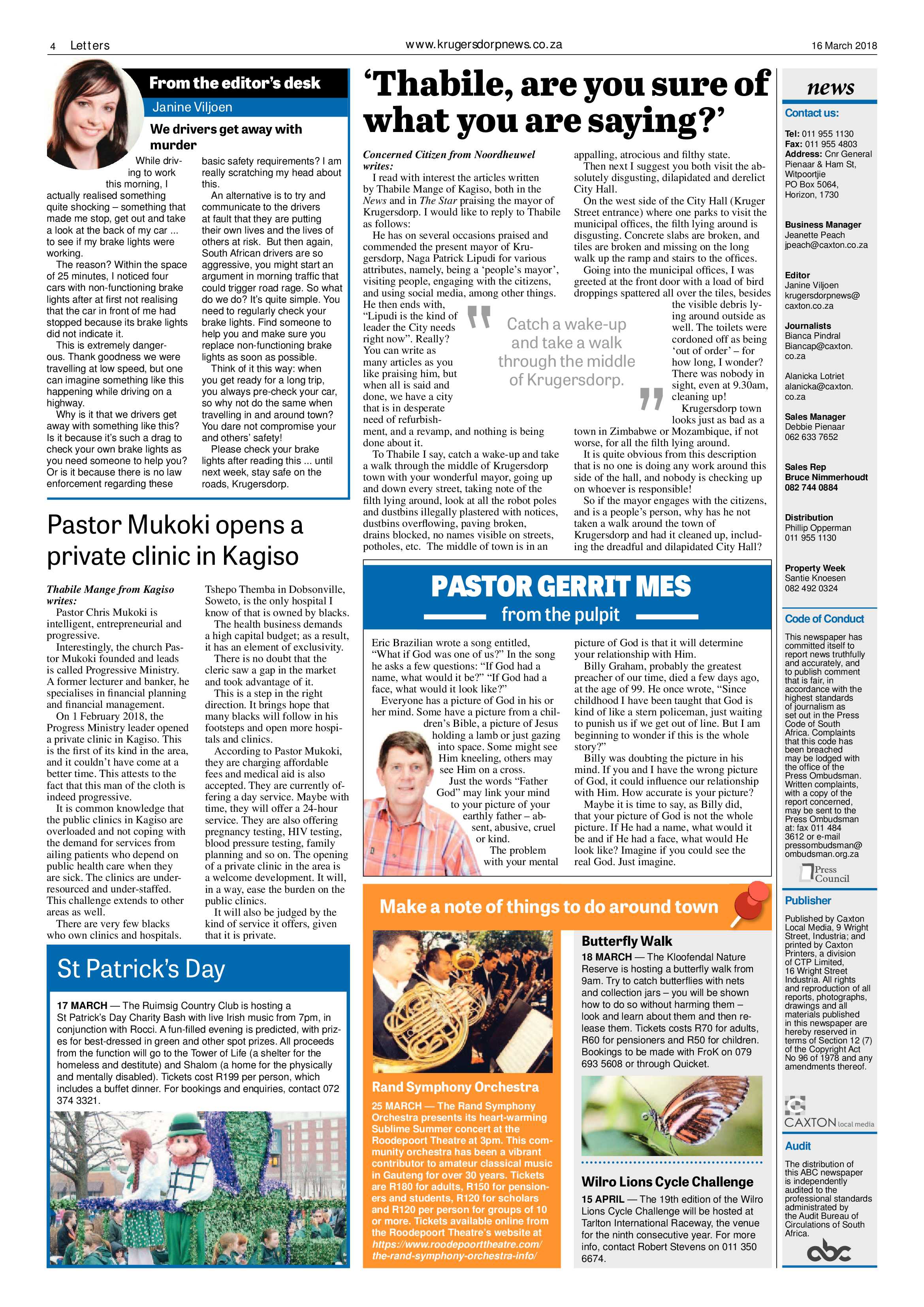 Krugersdorp News 16 March 2018 page 4