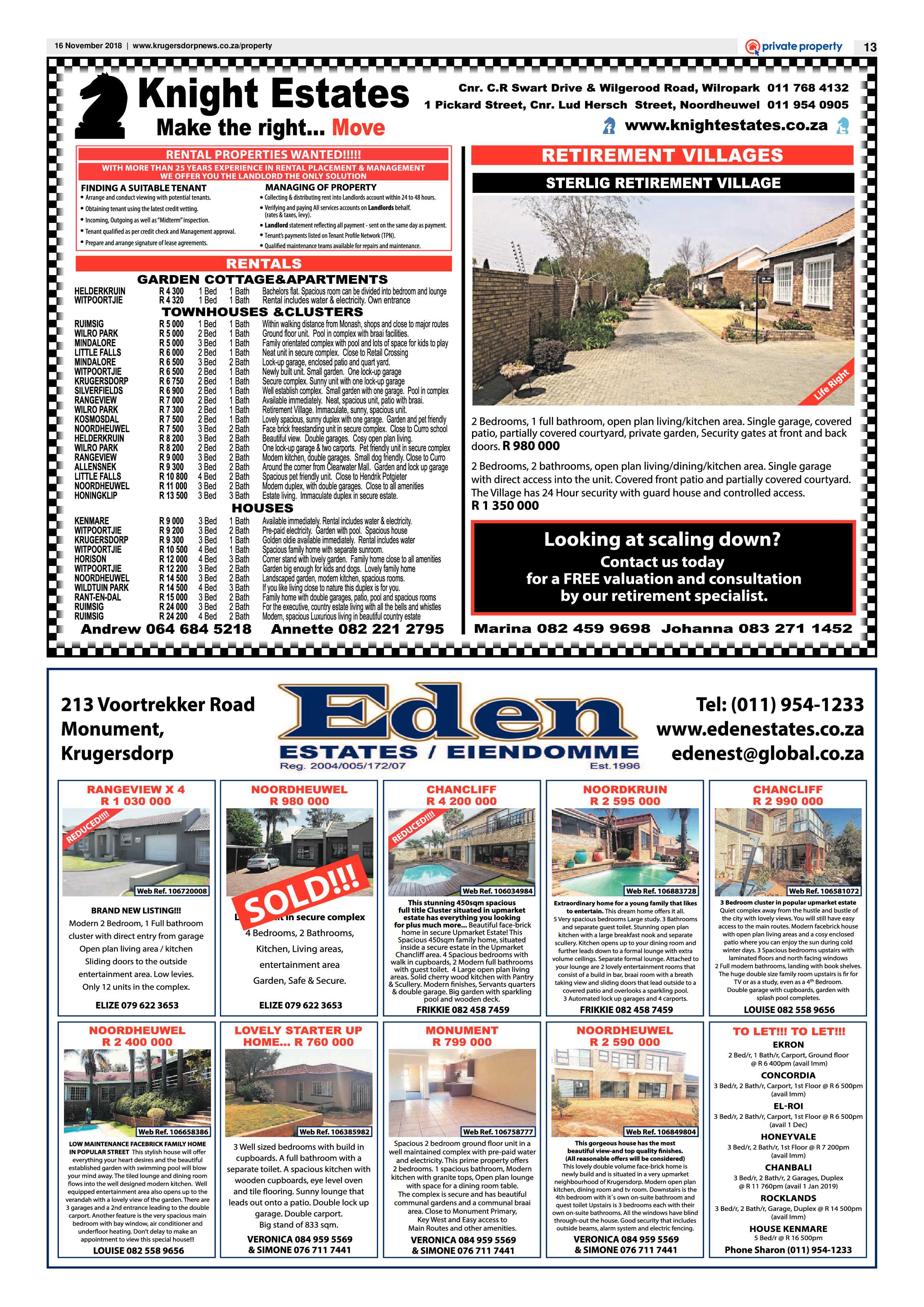 Krugersdorp News 16 November 2018 page 13