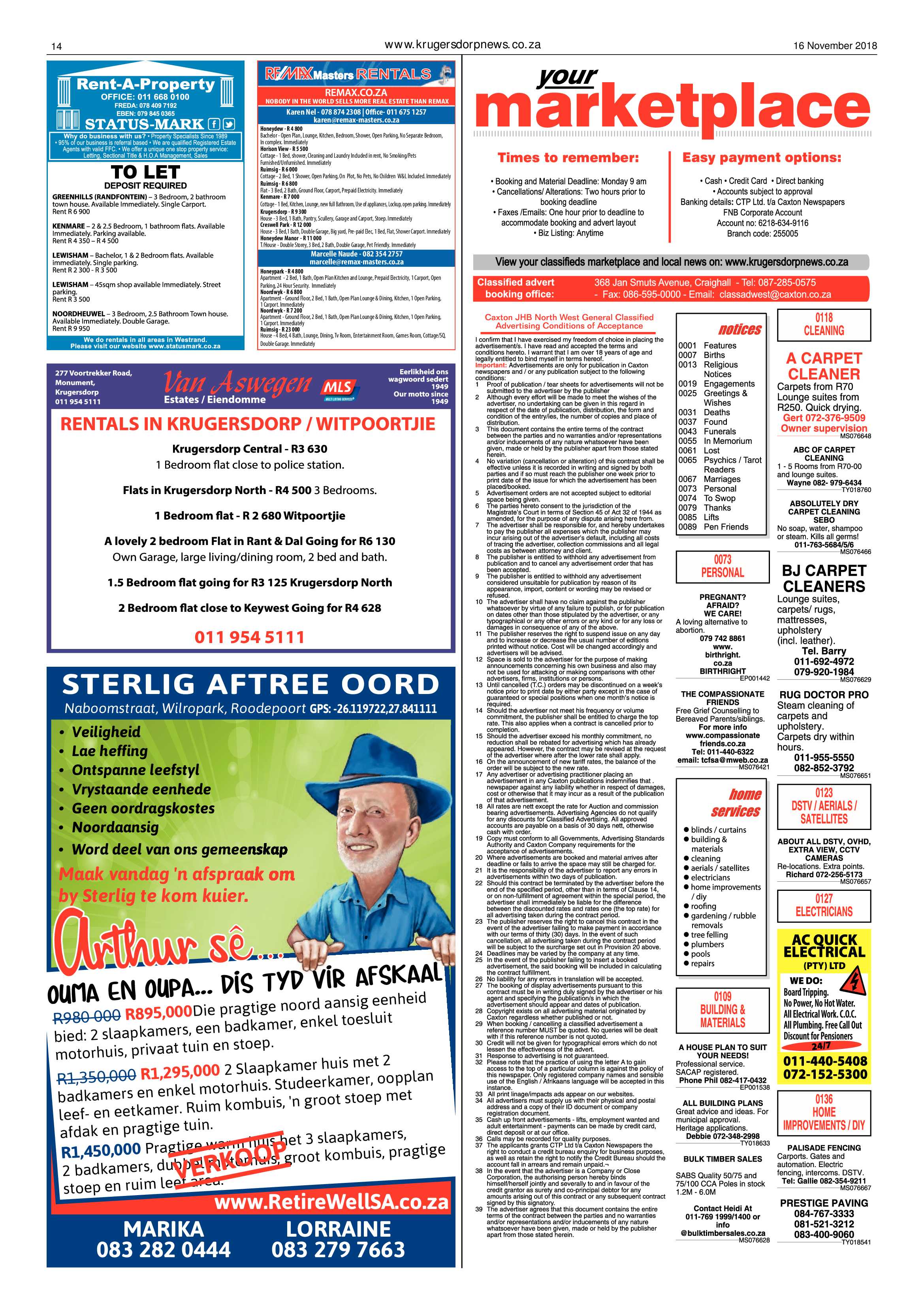 Krugersdorp News 16 November 2018 page 14
