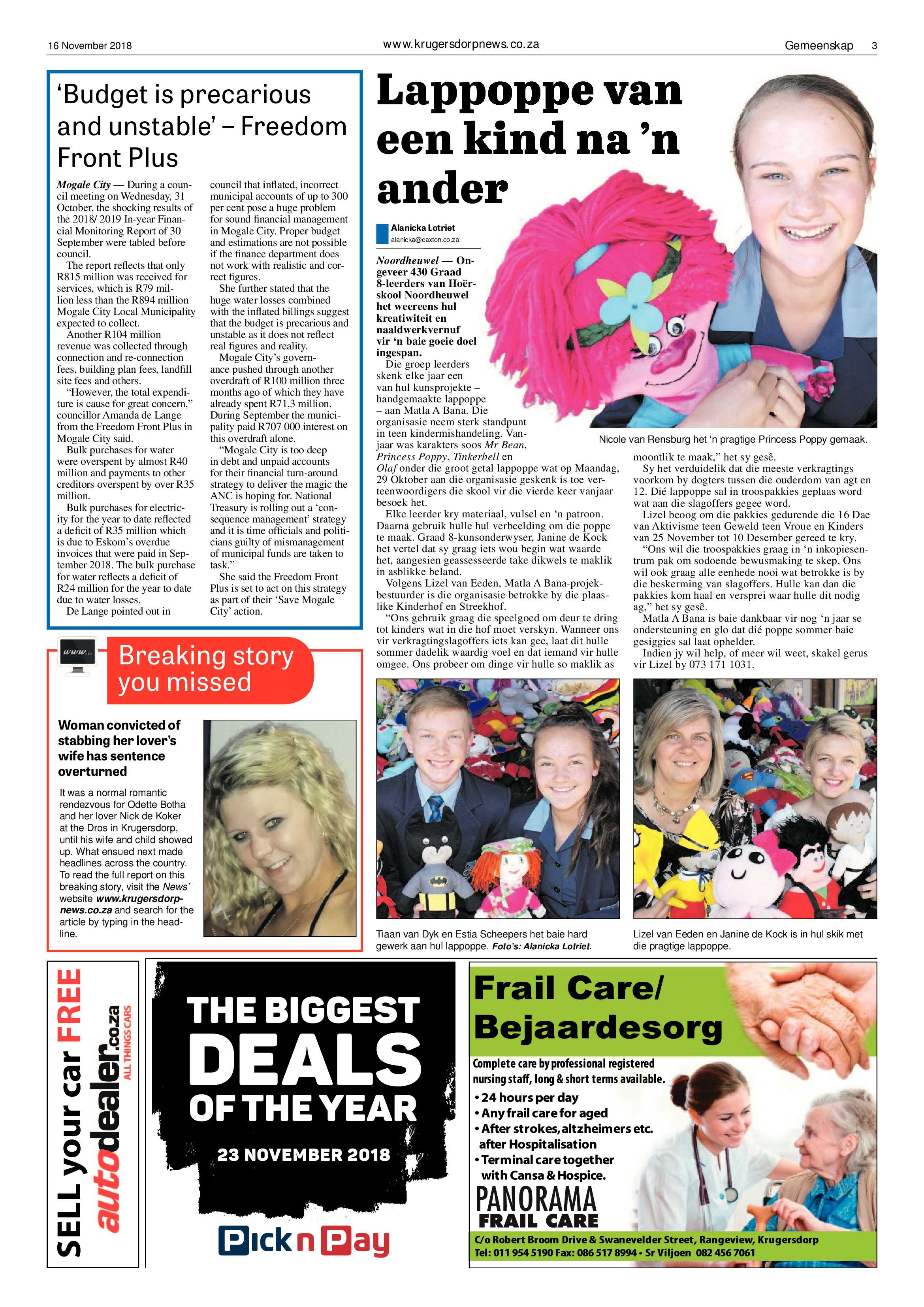 Krugersdorp News 16 November 2018 page 3