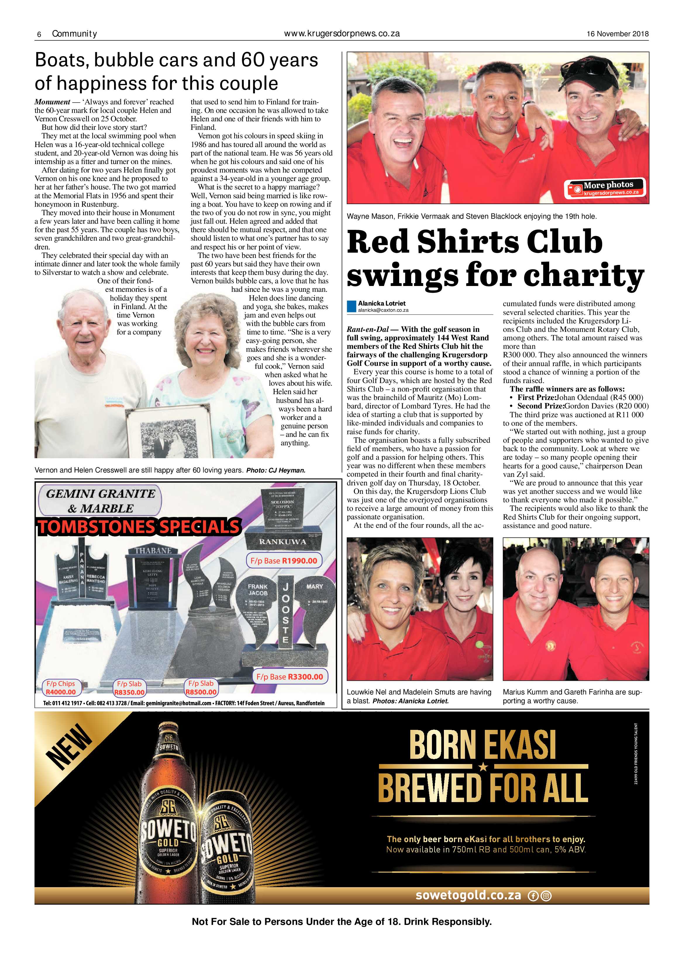 Krugersdorp News 16 November 2018 page 6