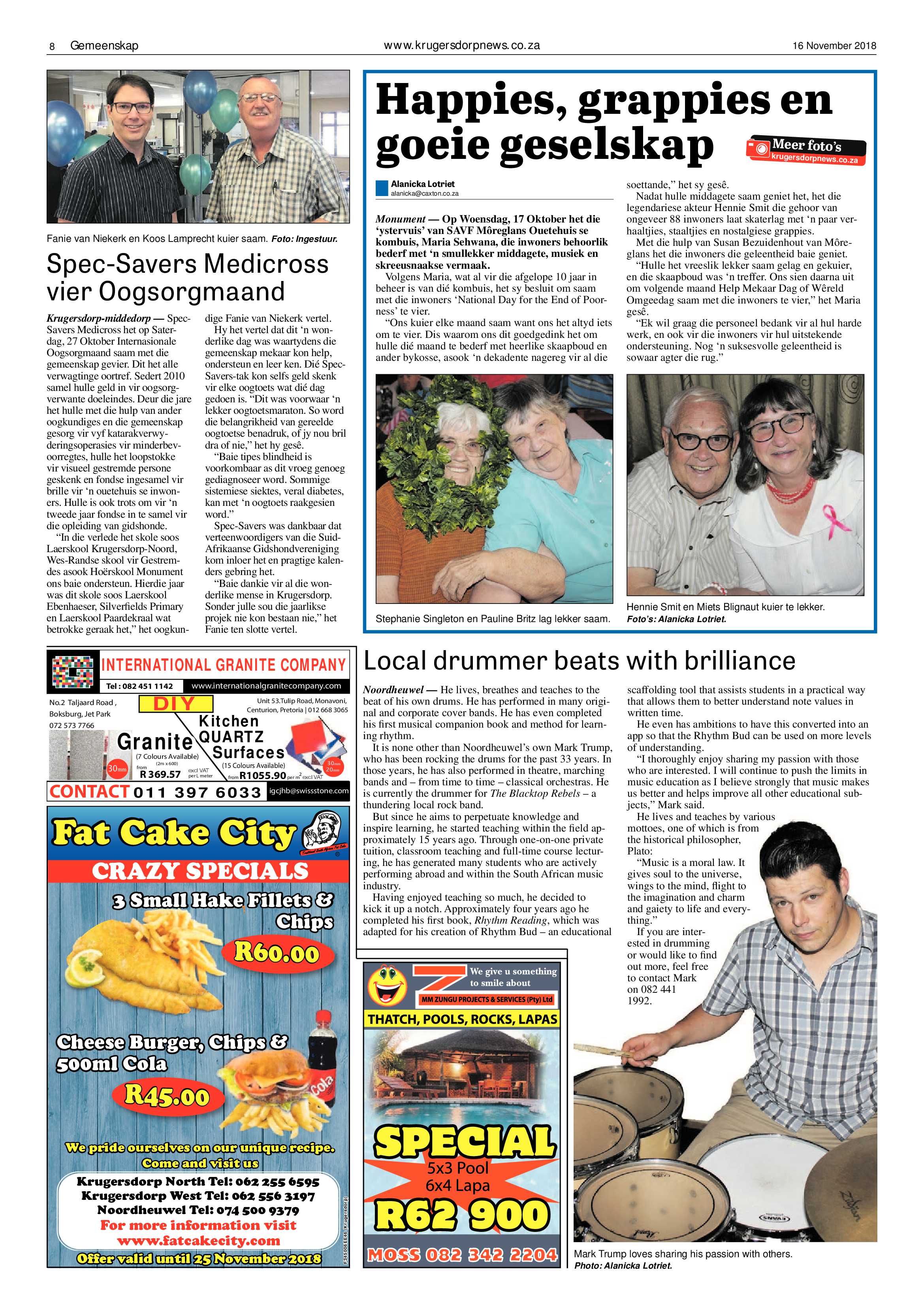 Krugersdorp News 16 November 2018 page 8