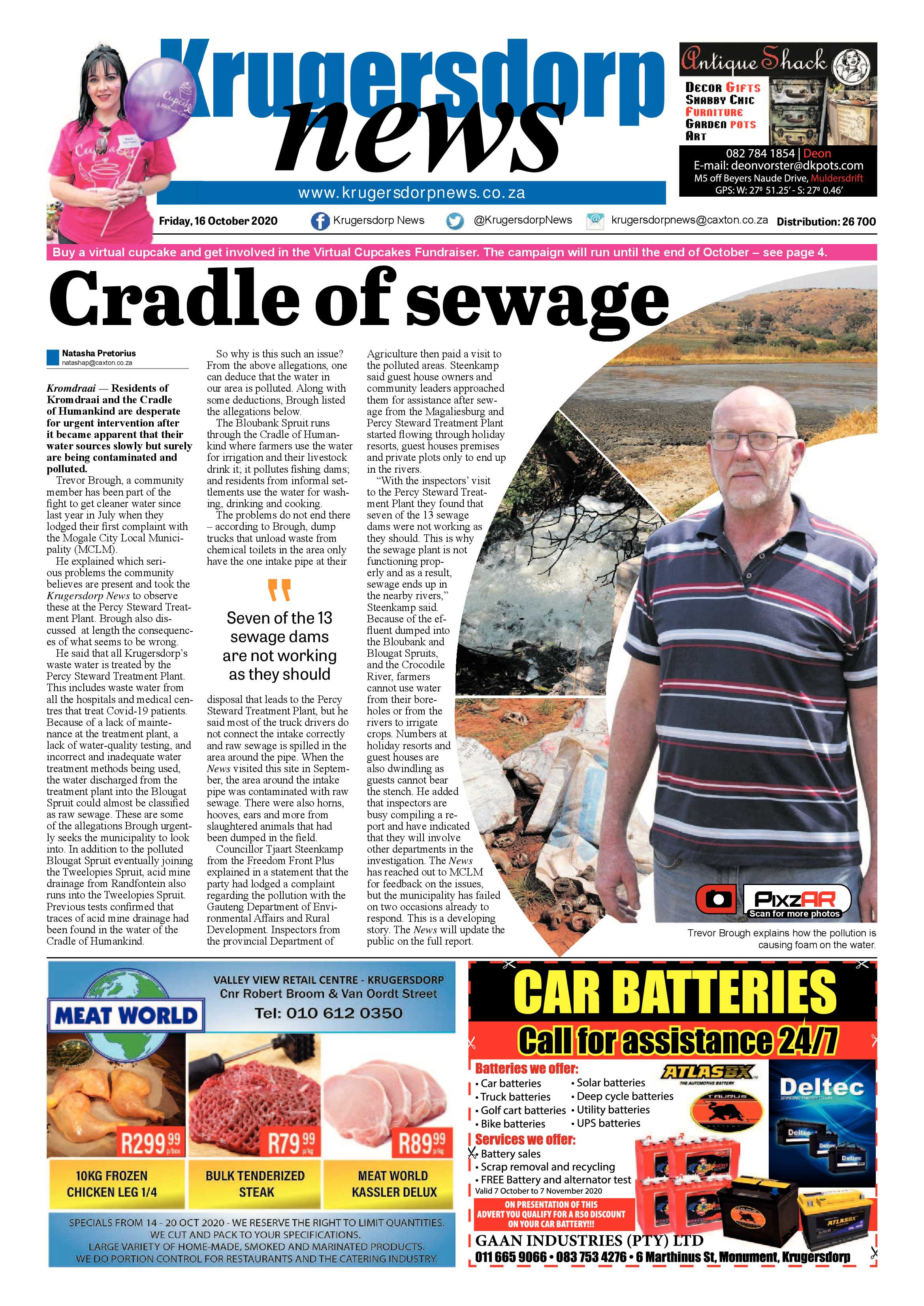 Krugersdorp News 16 October 2020 page 1