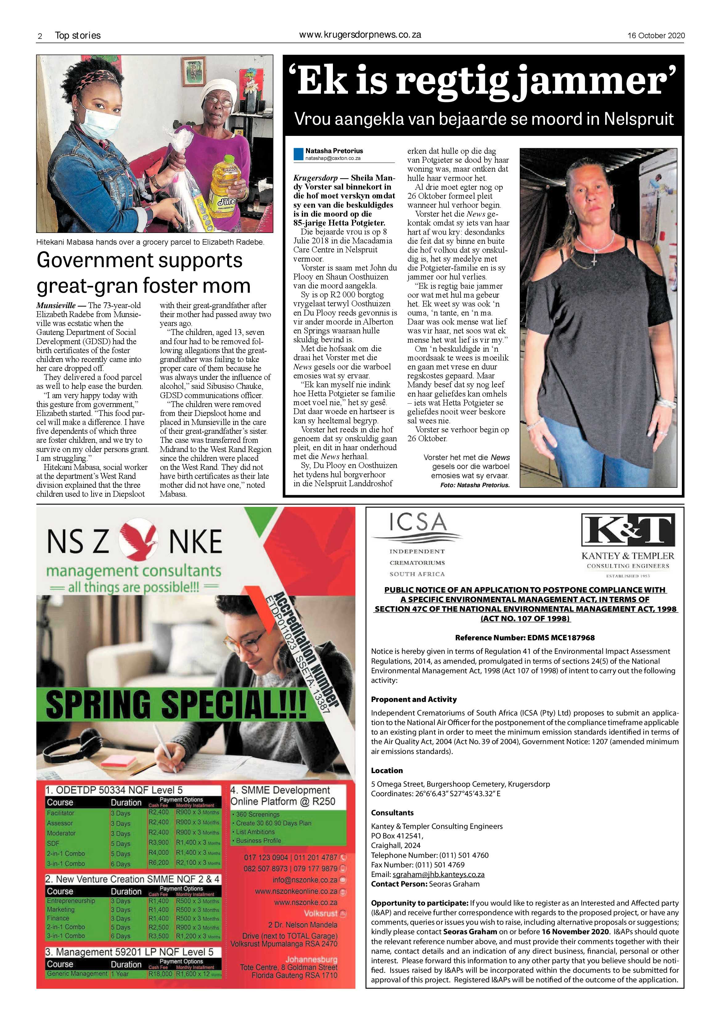 Krugersdorp News 16 October 2020 page 2