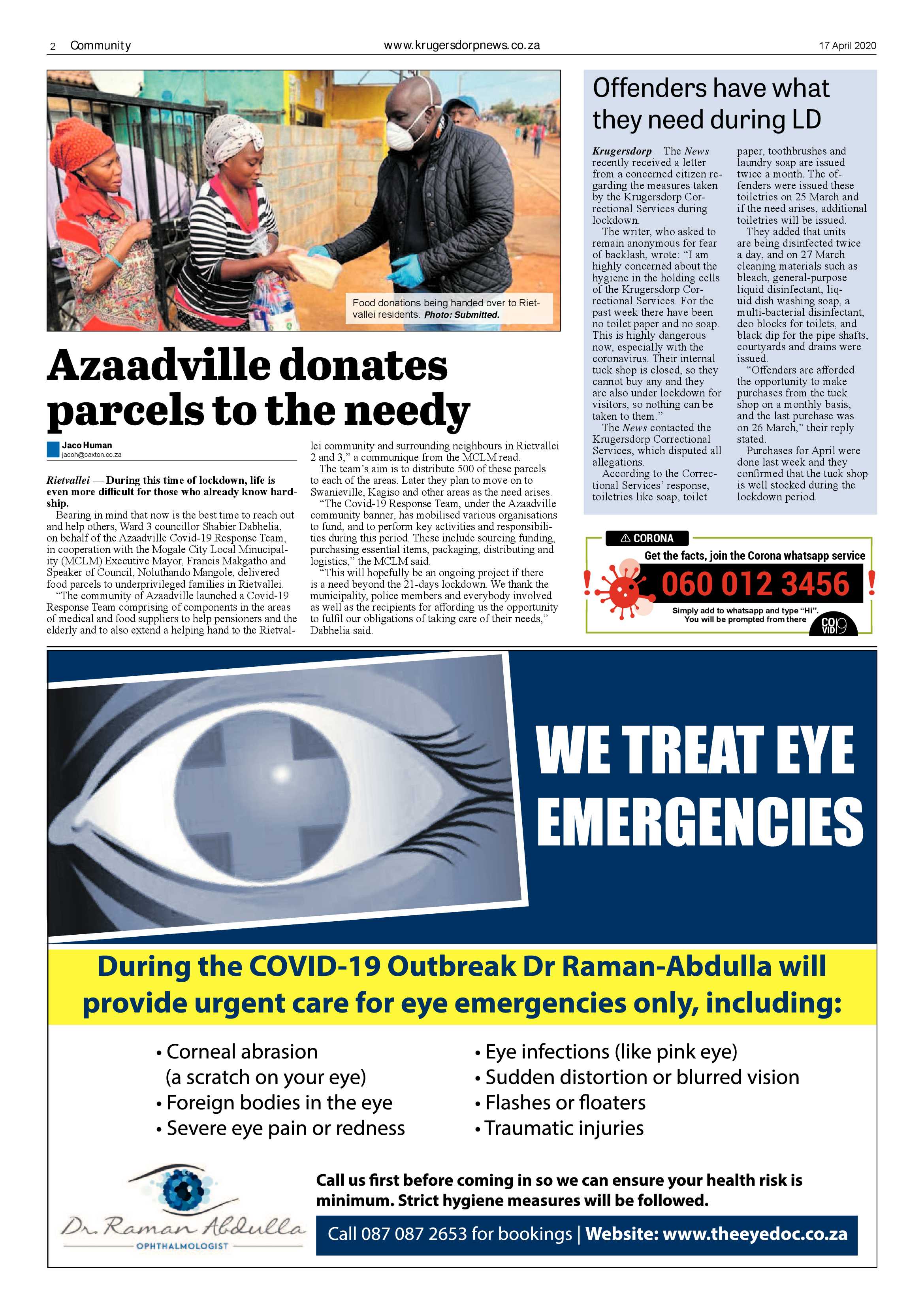 Krugersdorp News 17 April 2020 page 2