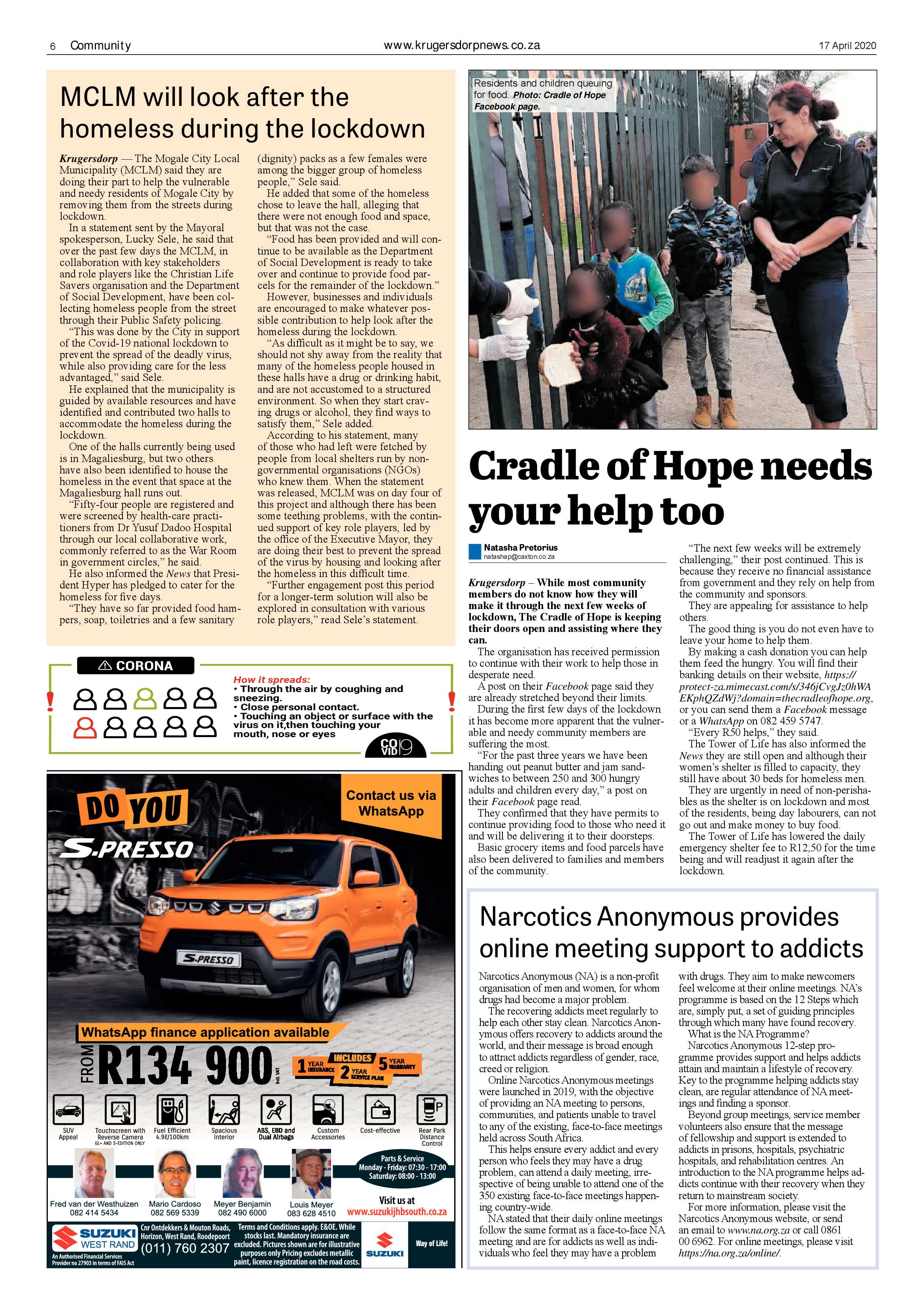 Krugersdorp News 17 April 2020 page 6