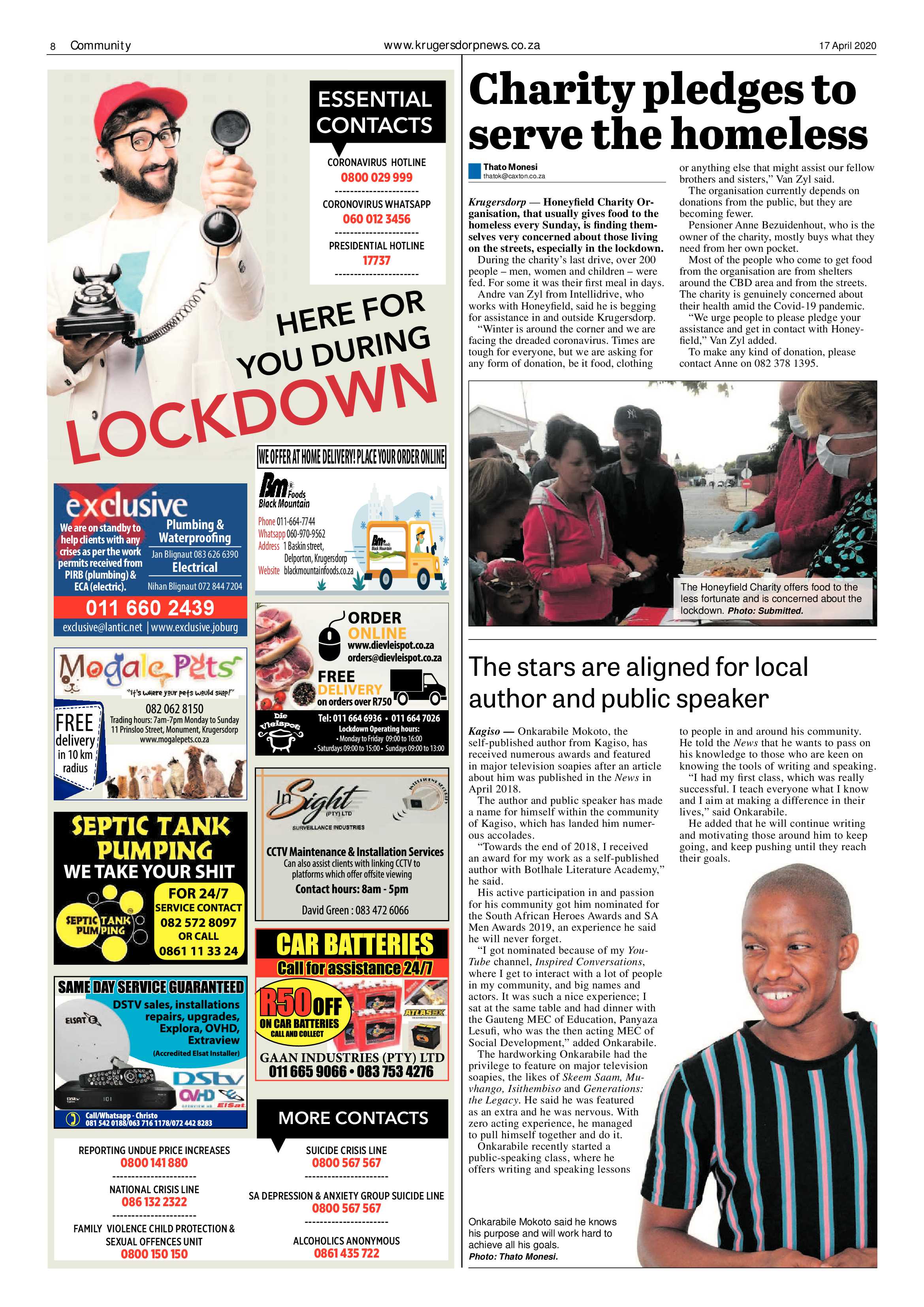 Krugersdorp News 17 April 2020 page 8