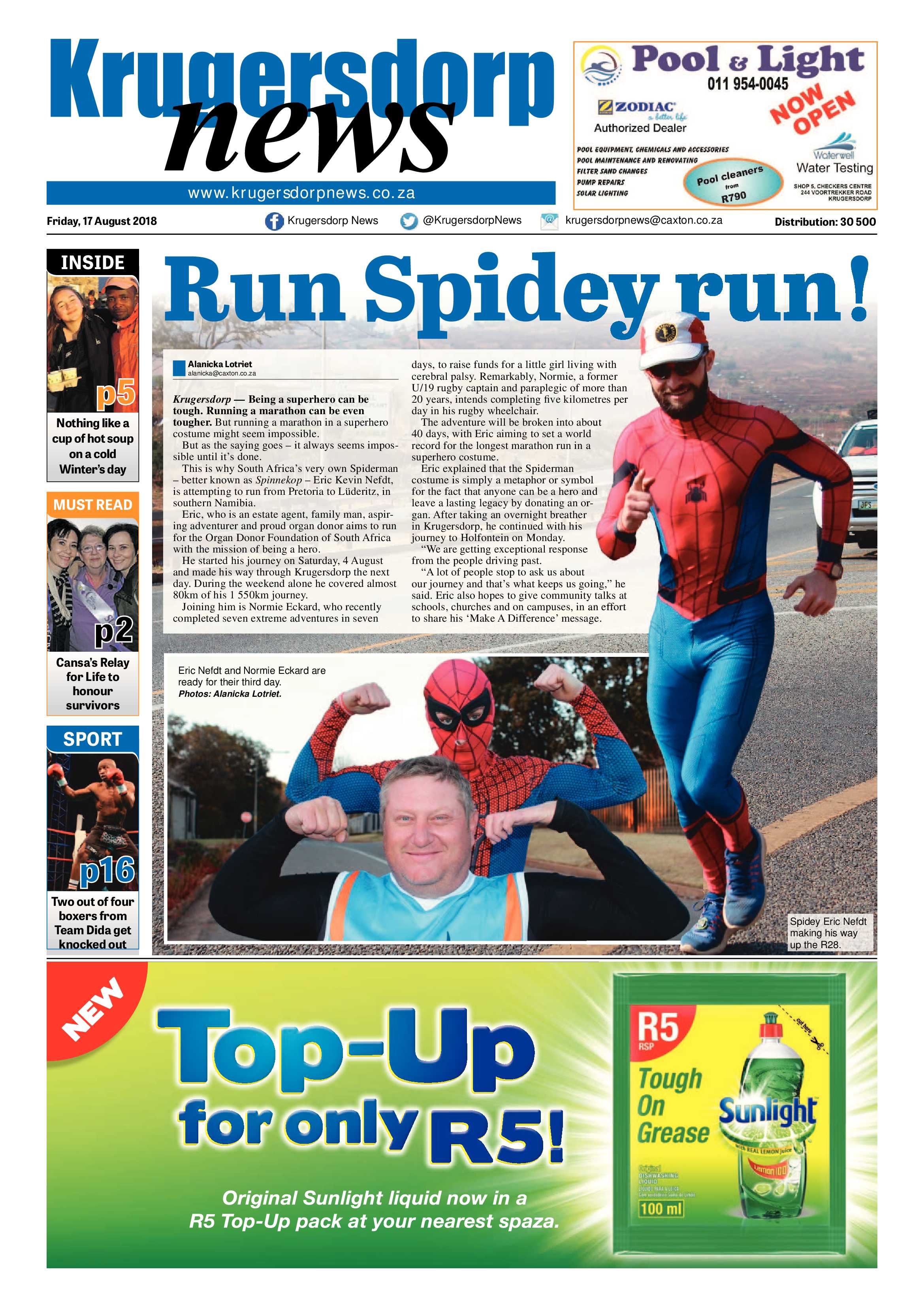 Krugersdorp News 17 August 2018 page 1