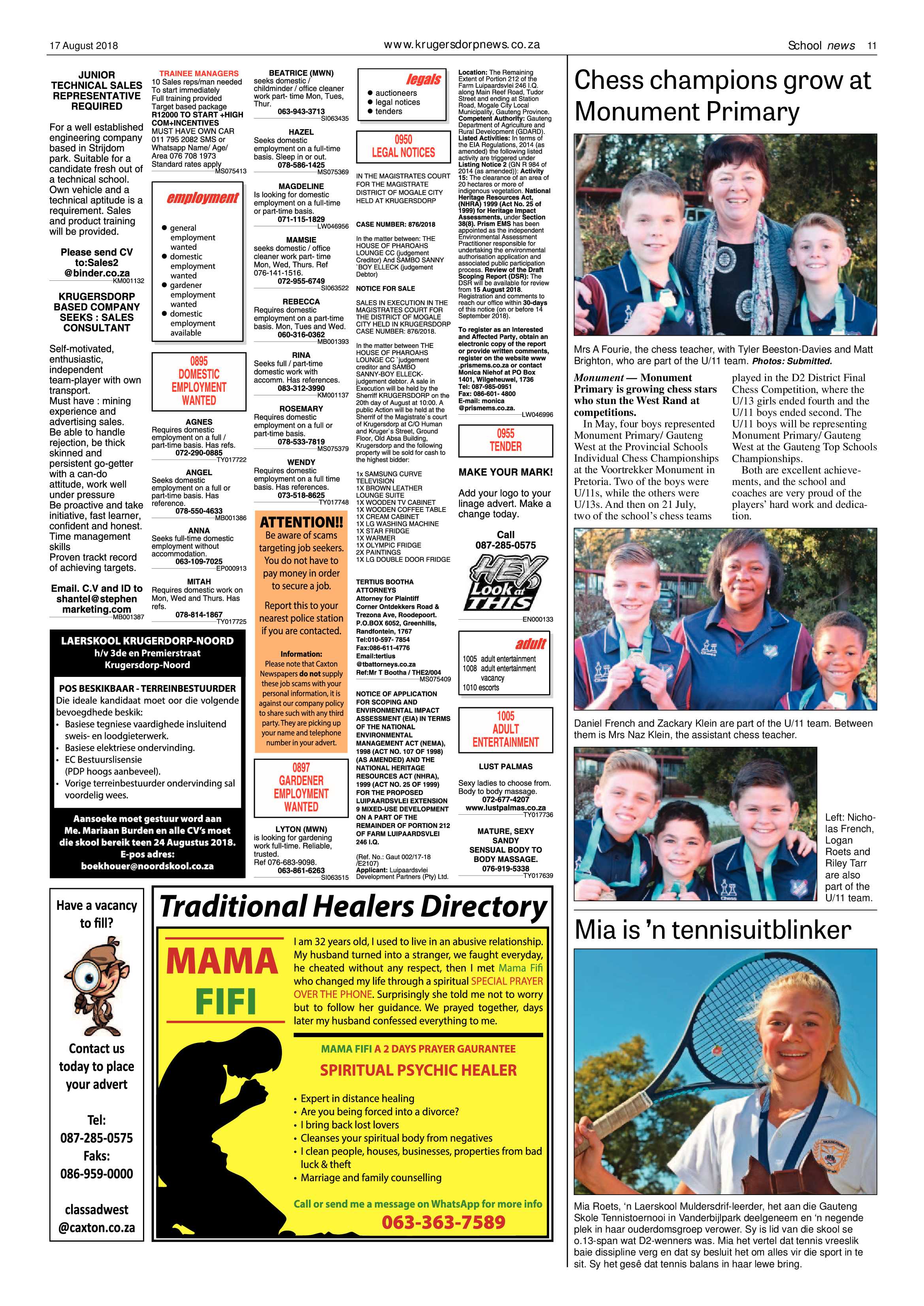 Krugersdorp News 17 August 2018 page 11