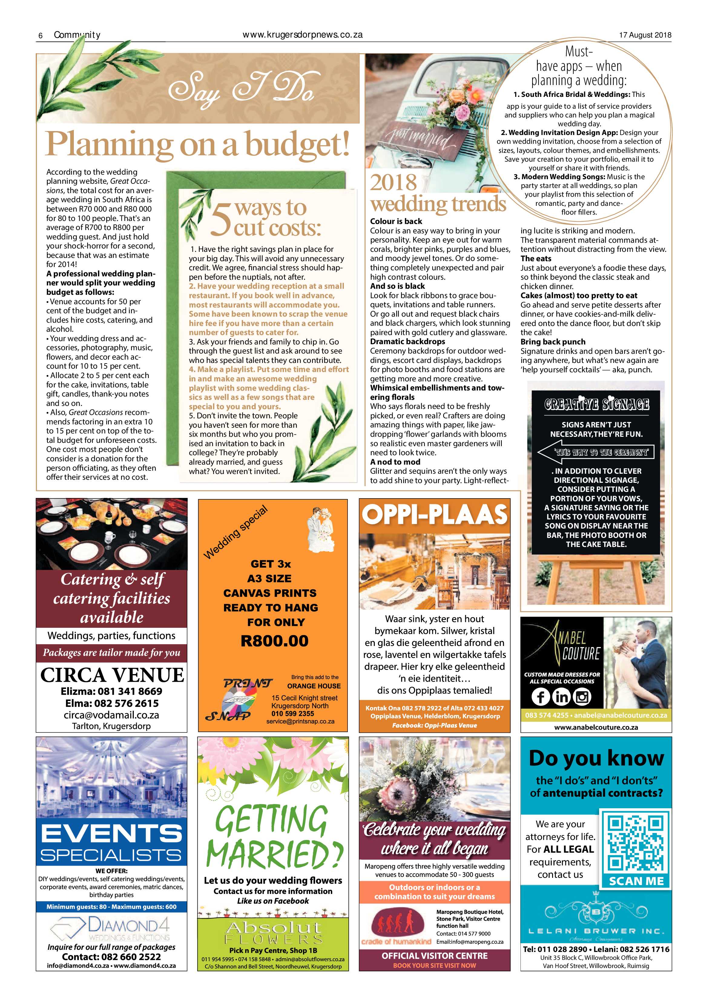 Krugersdorp News 17 August 2018 page 6
