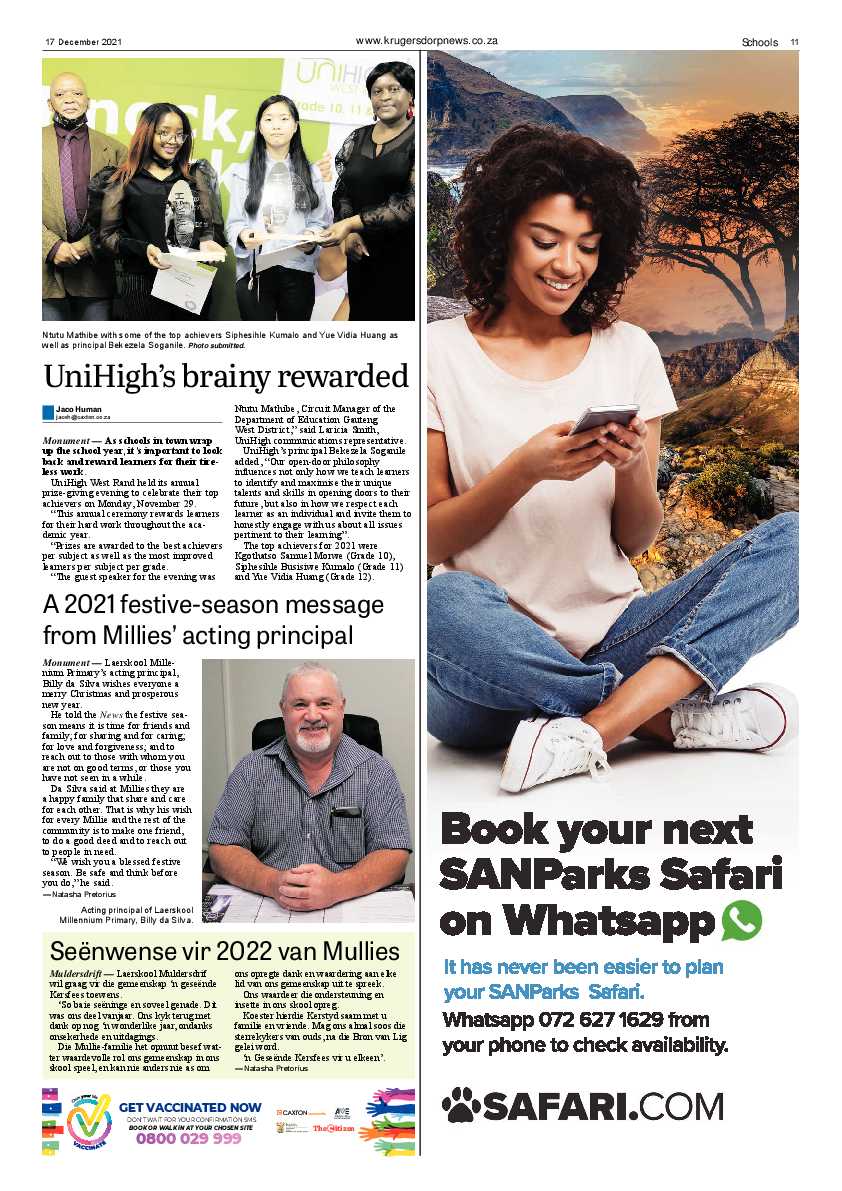 Krugersdorp News 17 December 2021 page 11