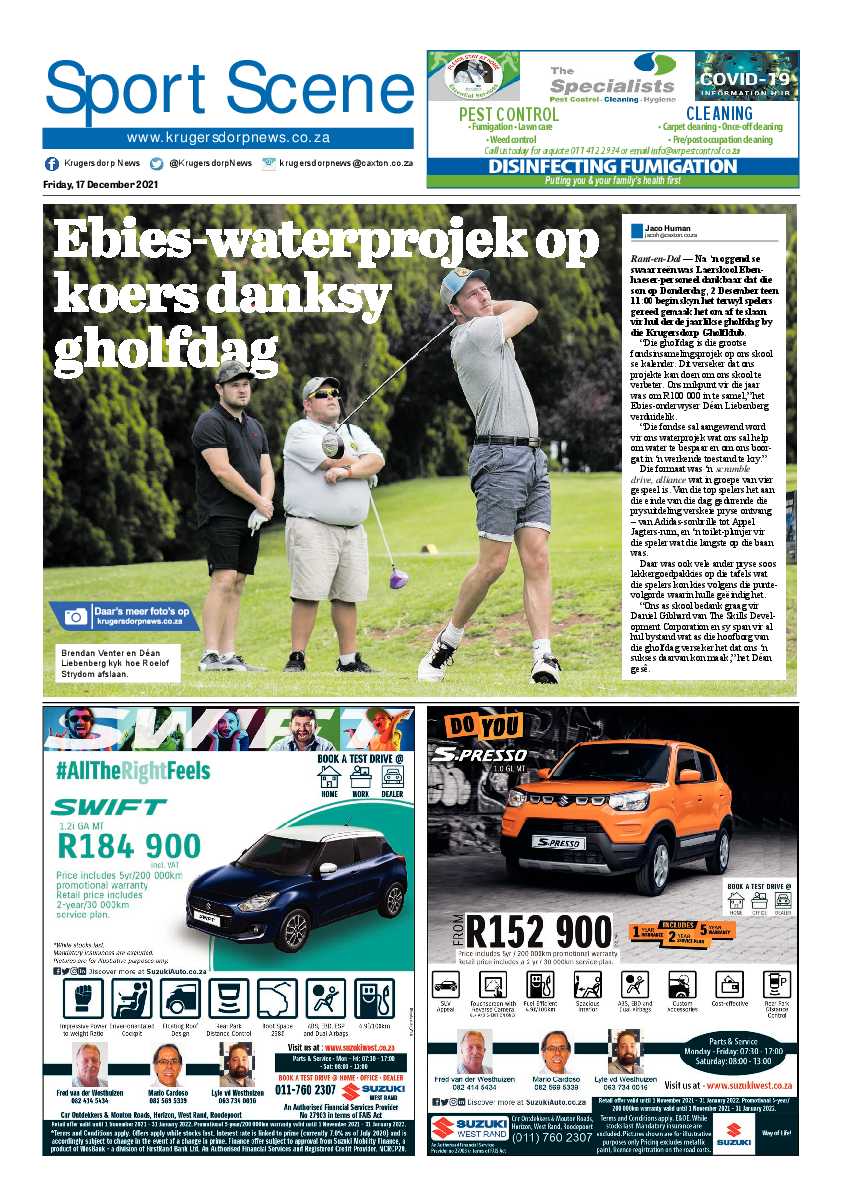 Krugersdorp News 17 December 2021 page 16