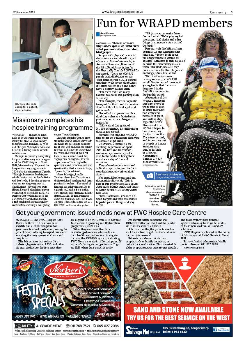 Krugersdorp News 17 December 2021 page 3