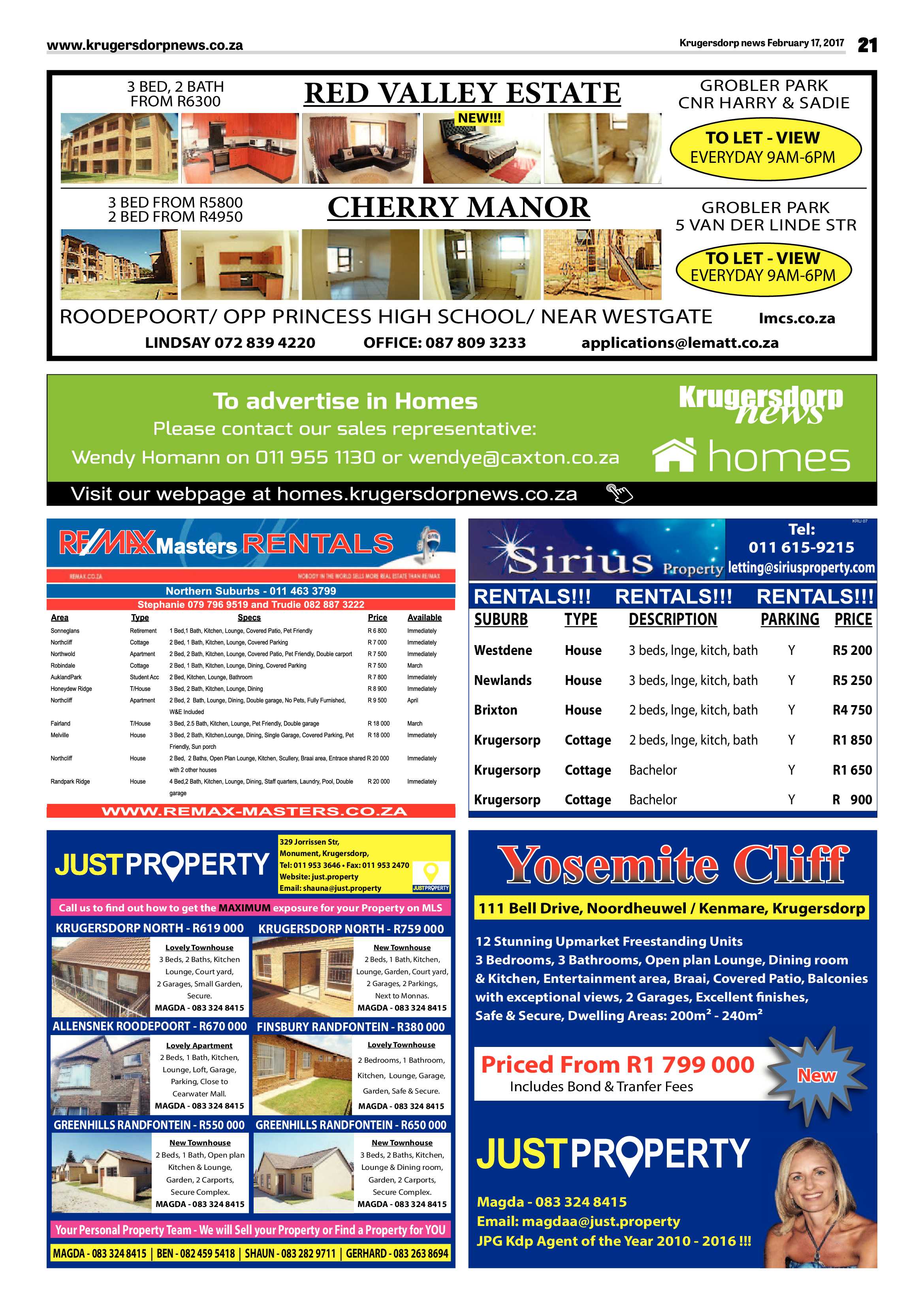 Krugersdorp News 17 February 2017 page 21