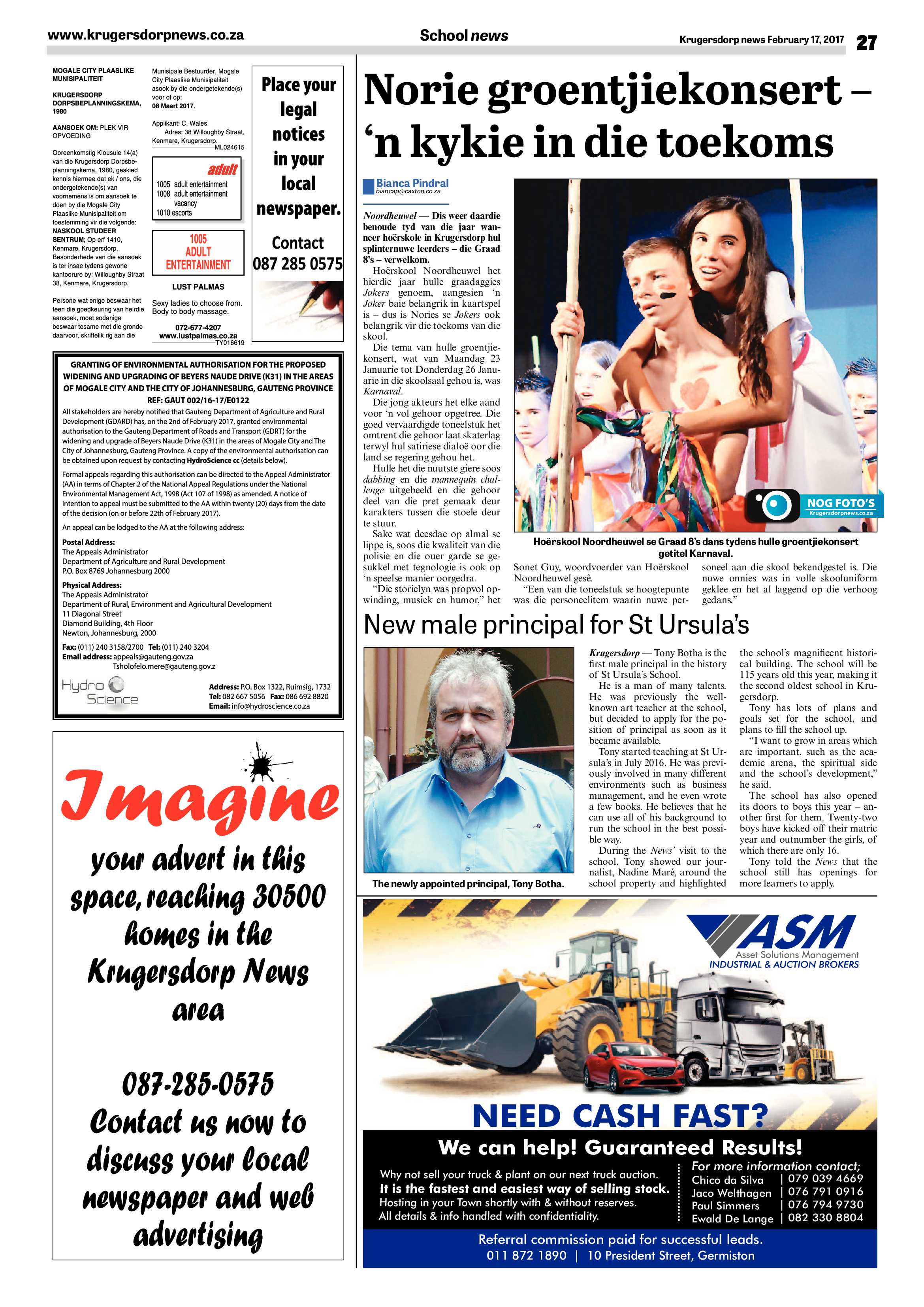 Krugersdorp News 17 February 2017 page 27