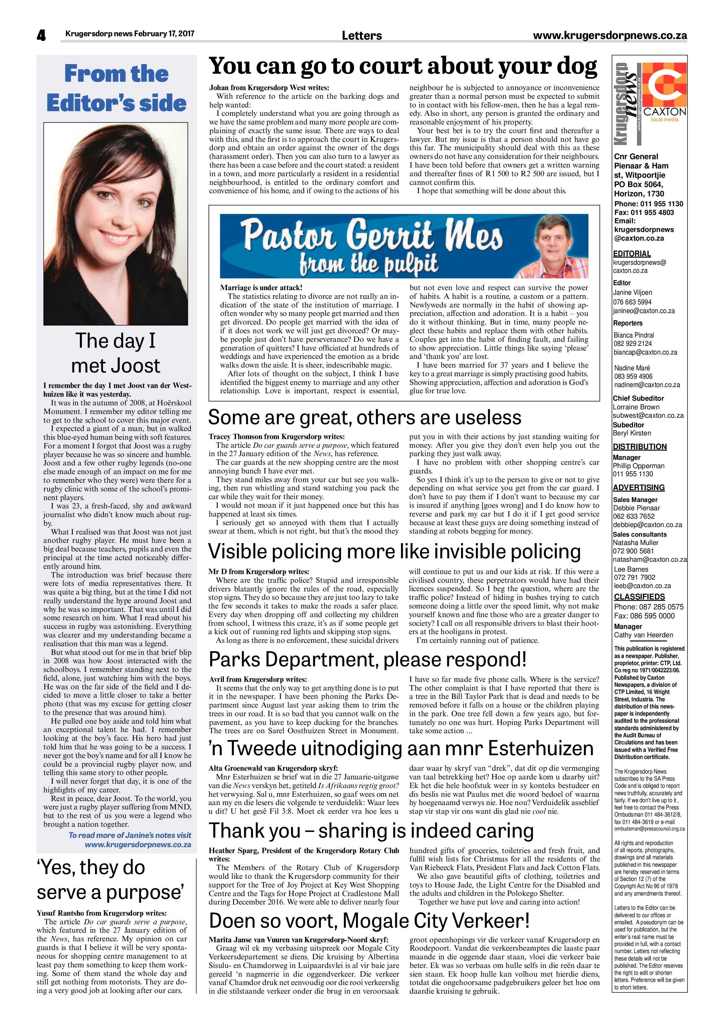 Krugersdorp News 17 February 2017 page 4
