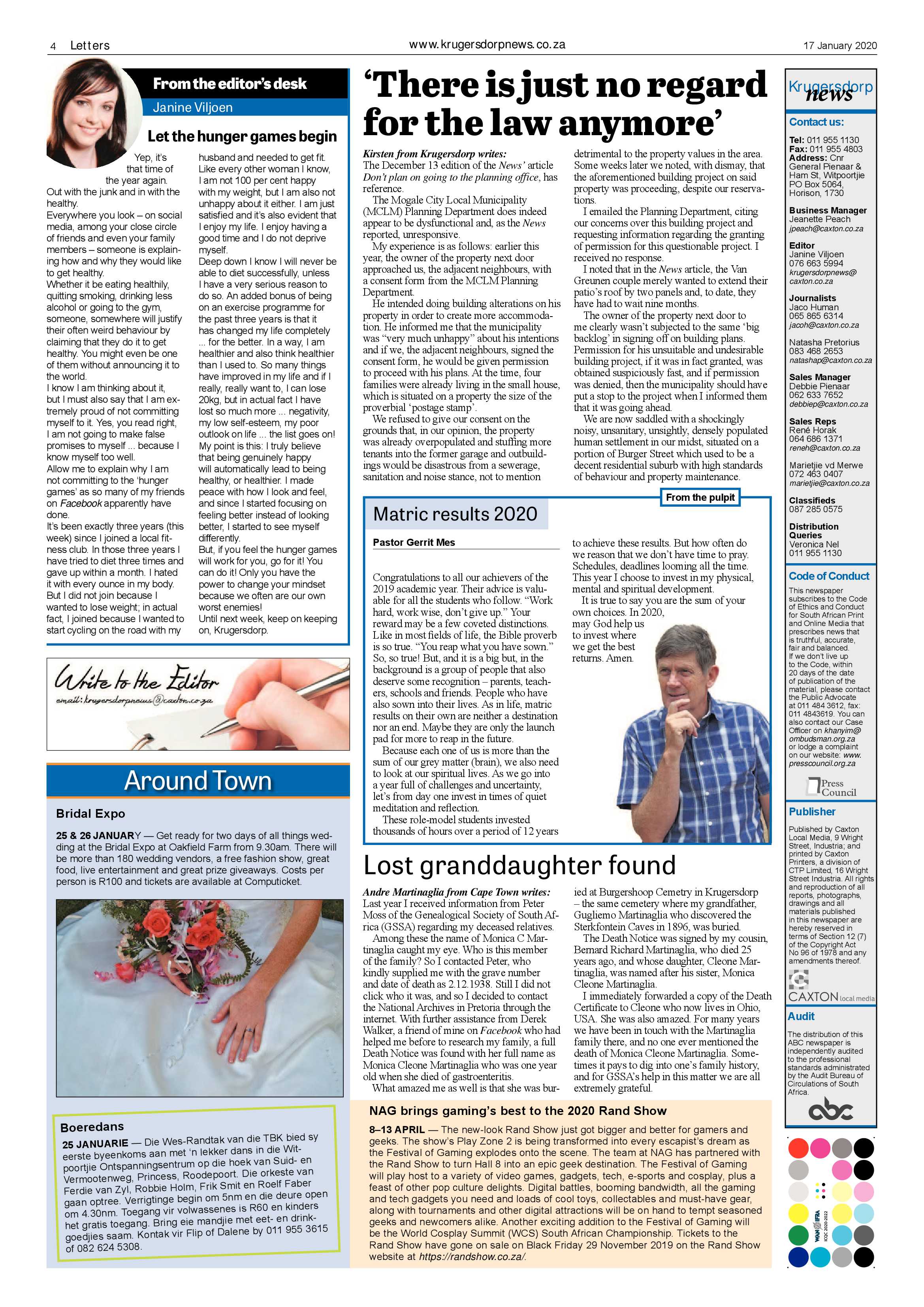 Krugersdorp News 17 January 2020 page 4