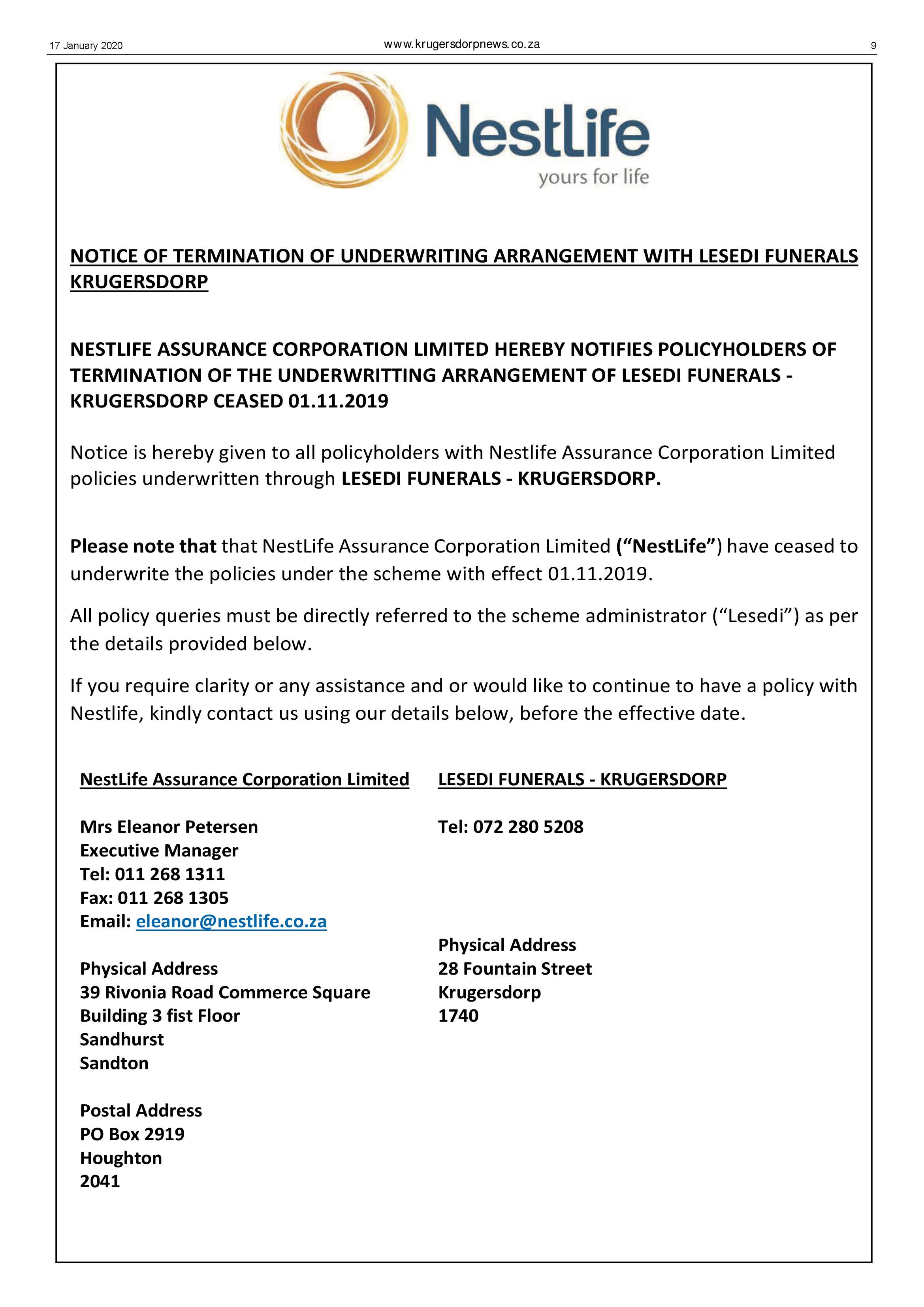 Krugersdorp News 17 January 2020 page 9