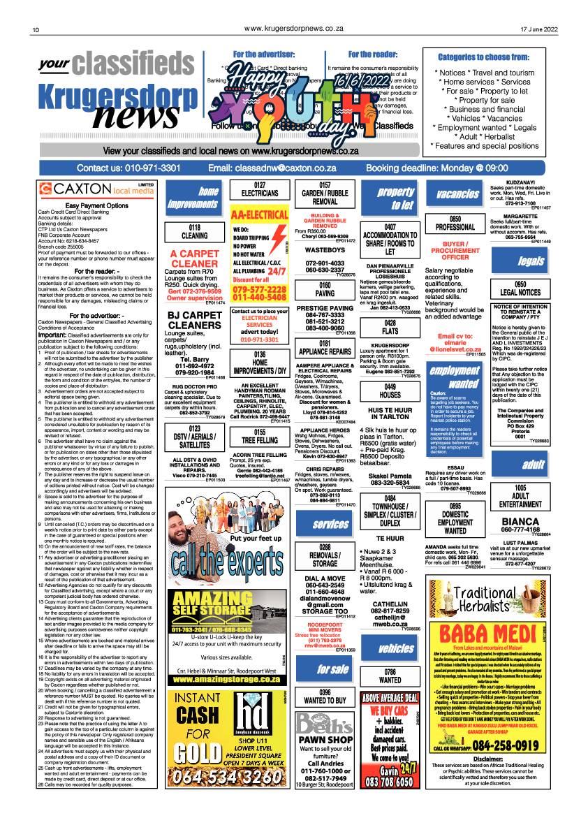 Krugersdorp News 17 June 2022 page 10