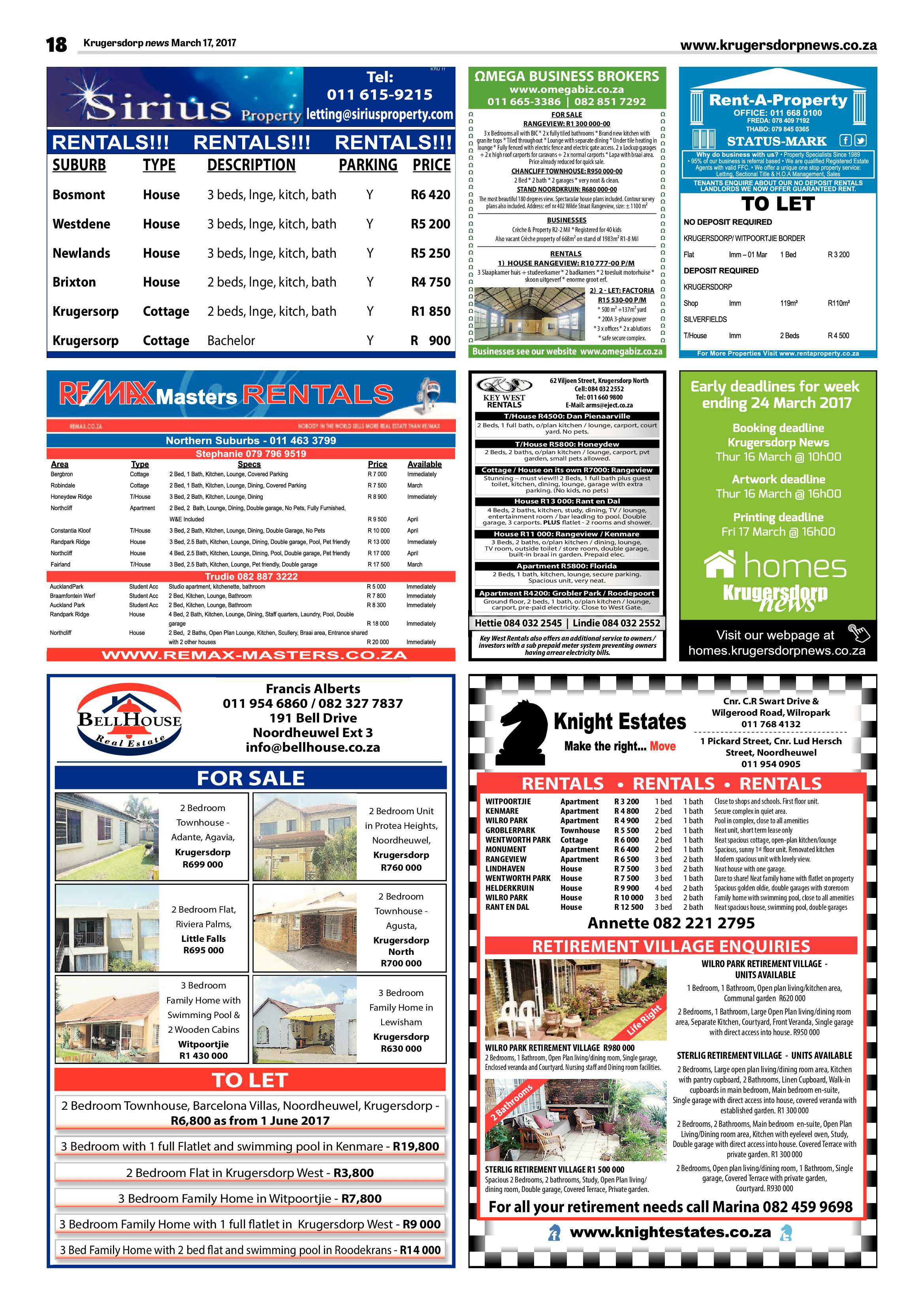 Krugersdorp News 17 March 2017 page 18