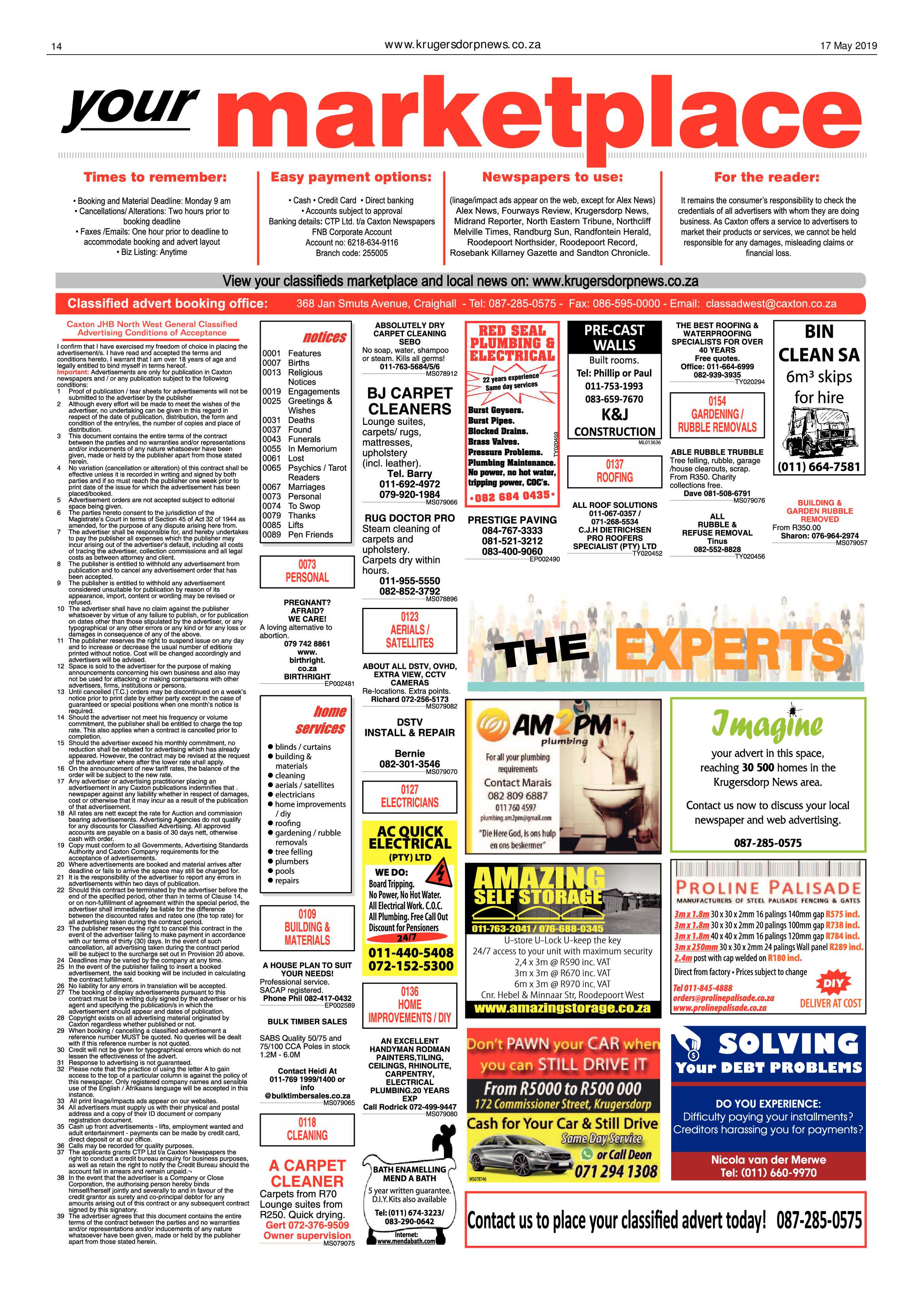 Krugersdorp News 17 May 2019 page 14