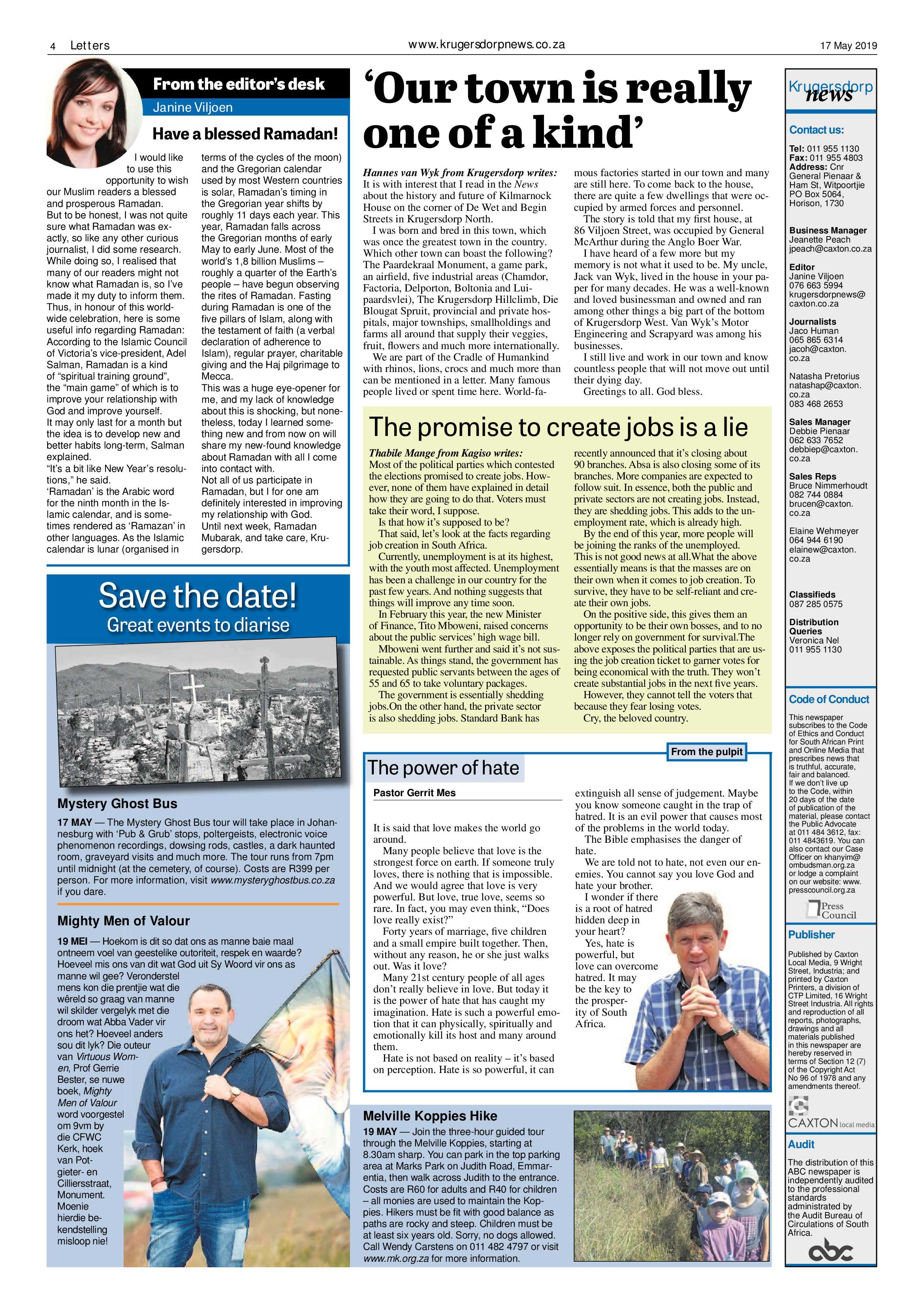 Krugersdorp News 17 May 2019 page 4